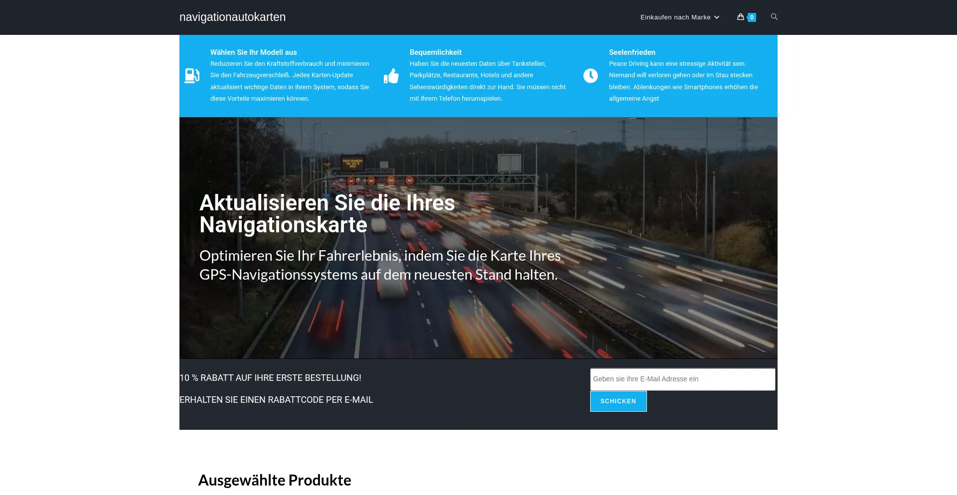 Website screenshot of Navigationautokarten.de