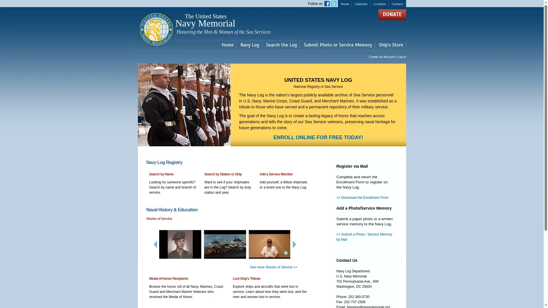 Navylog.navymemorial.org