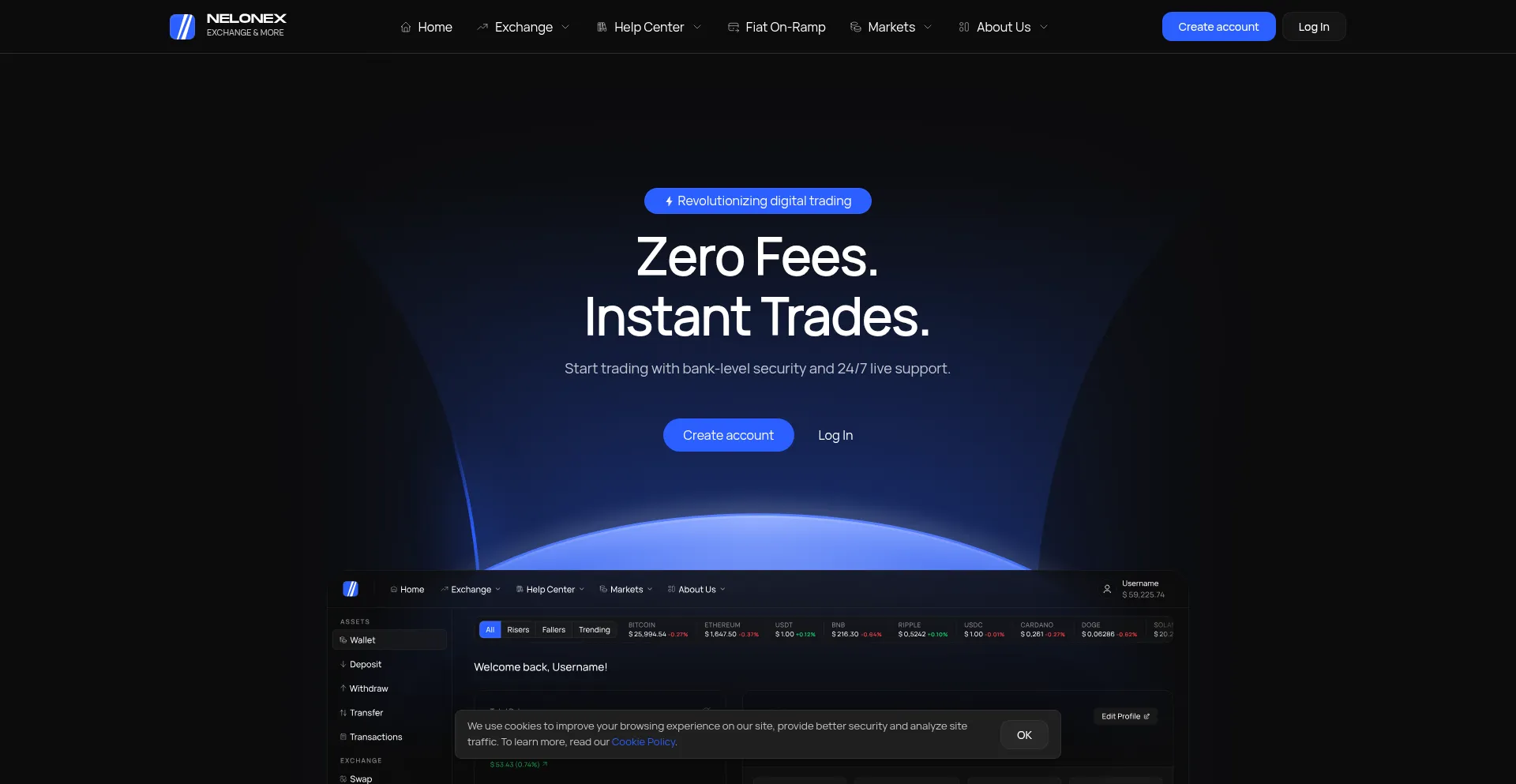 Website screenshot of Nelonex.com