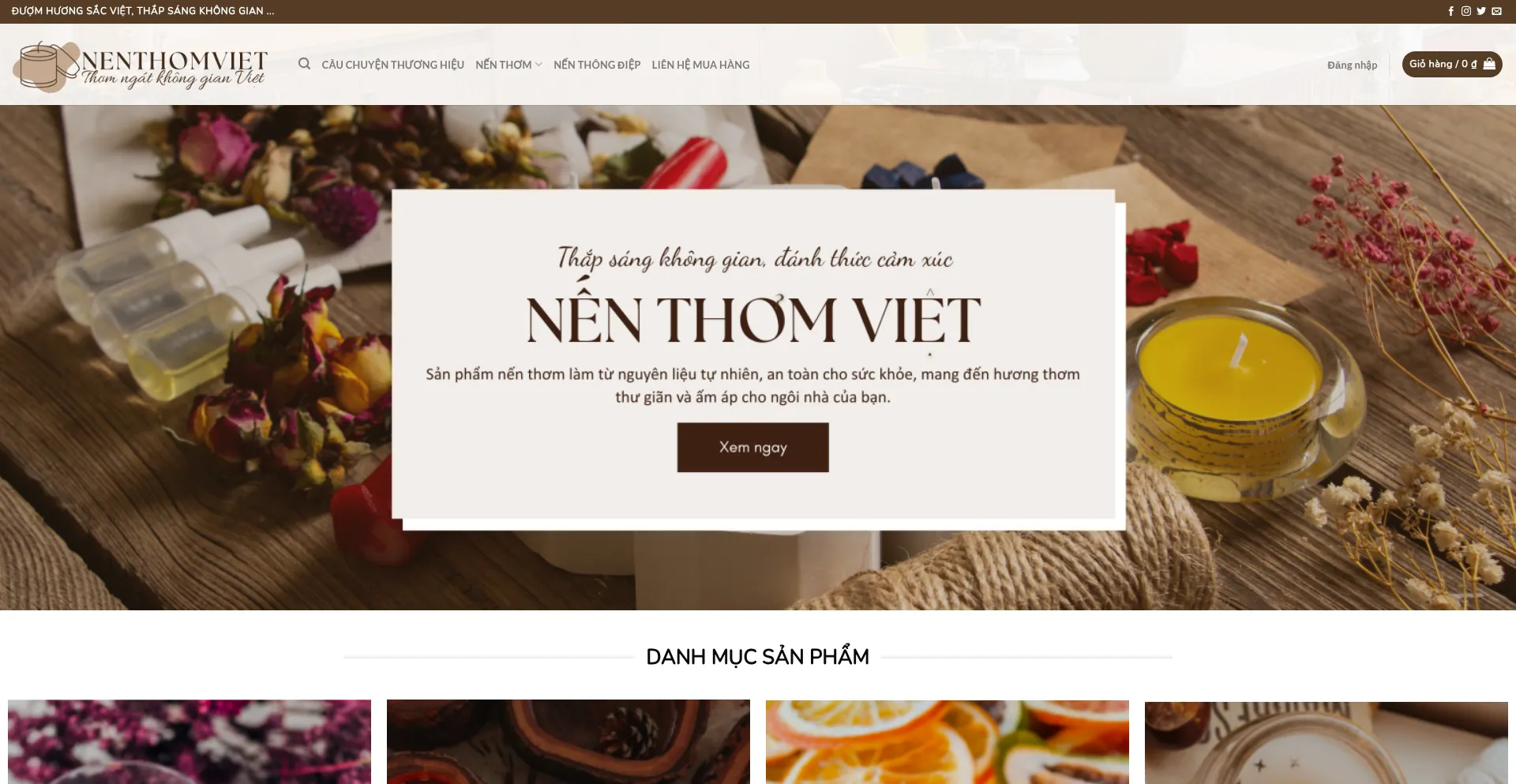Website screenshot of Nenthomviet.com