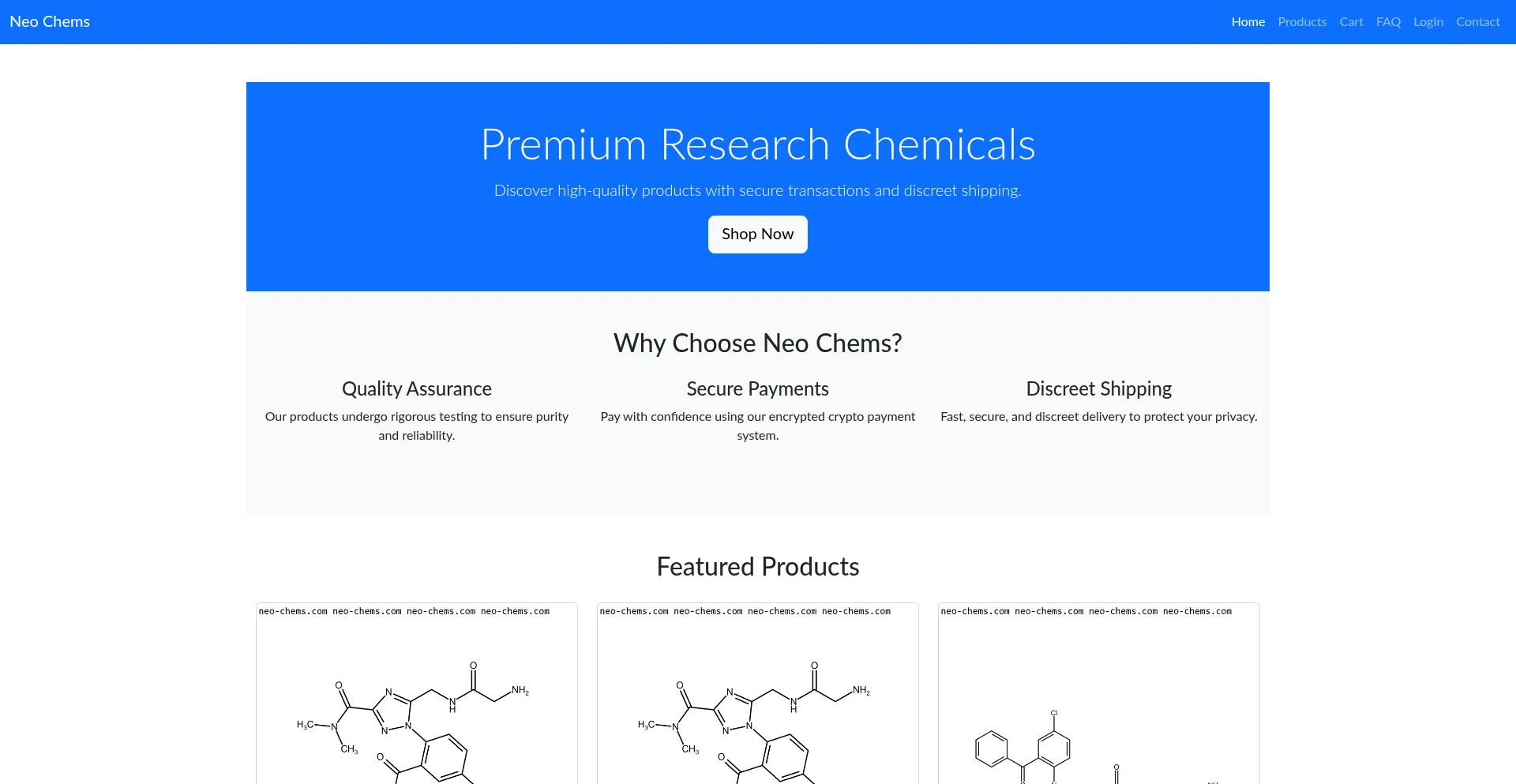 Neo-chems.com Screenshot