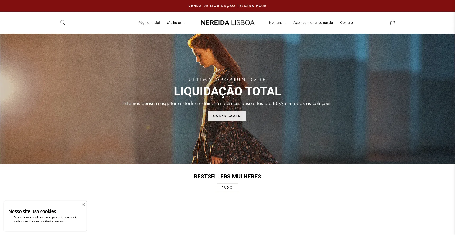 Website screenshot of Nereida-lisboa.pt