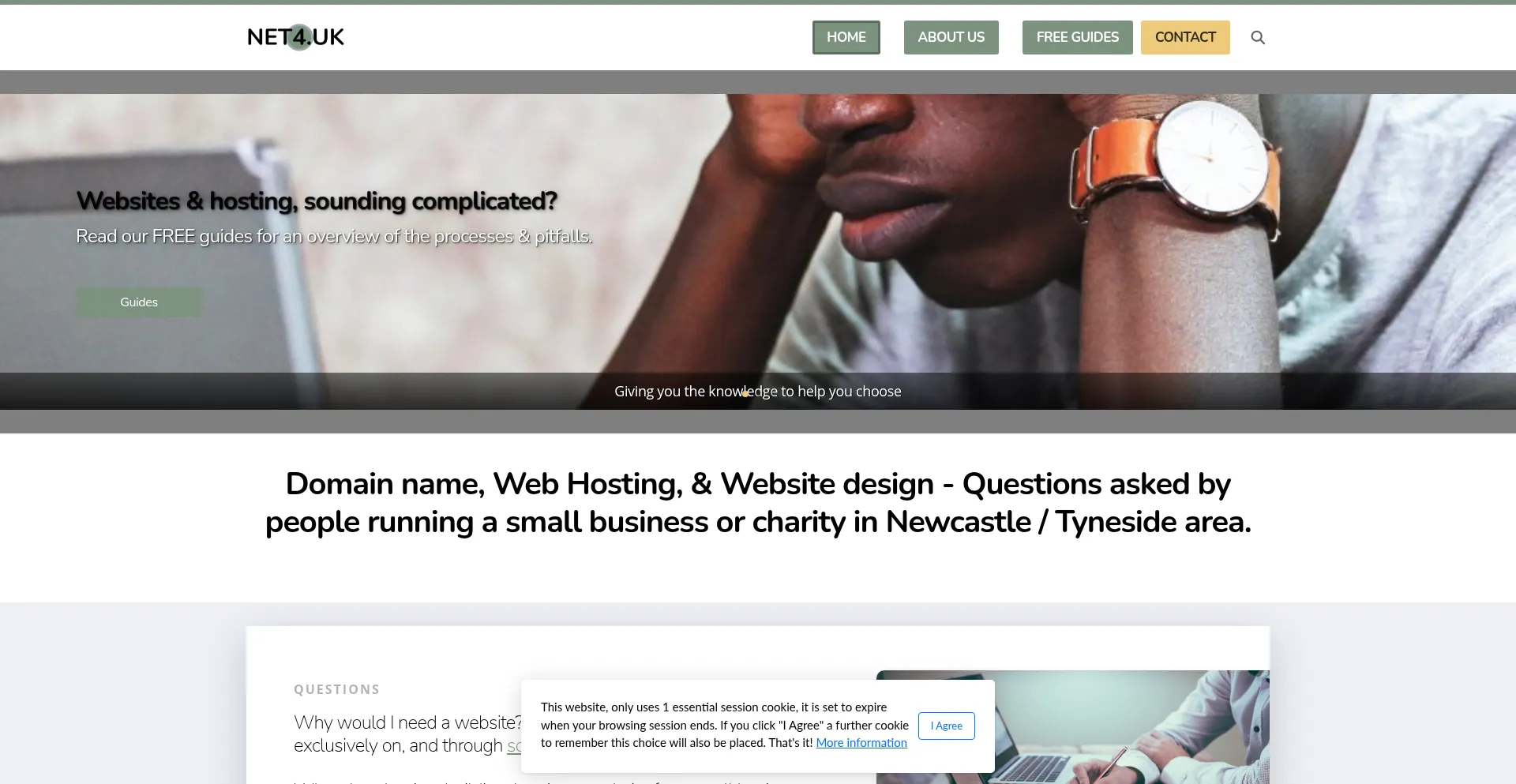 Website screenshot of Net4.uk