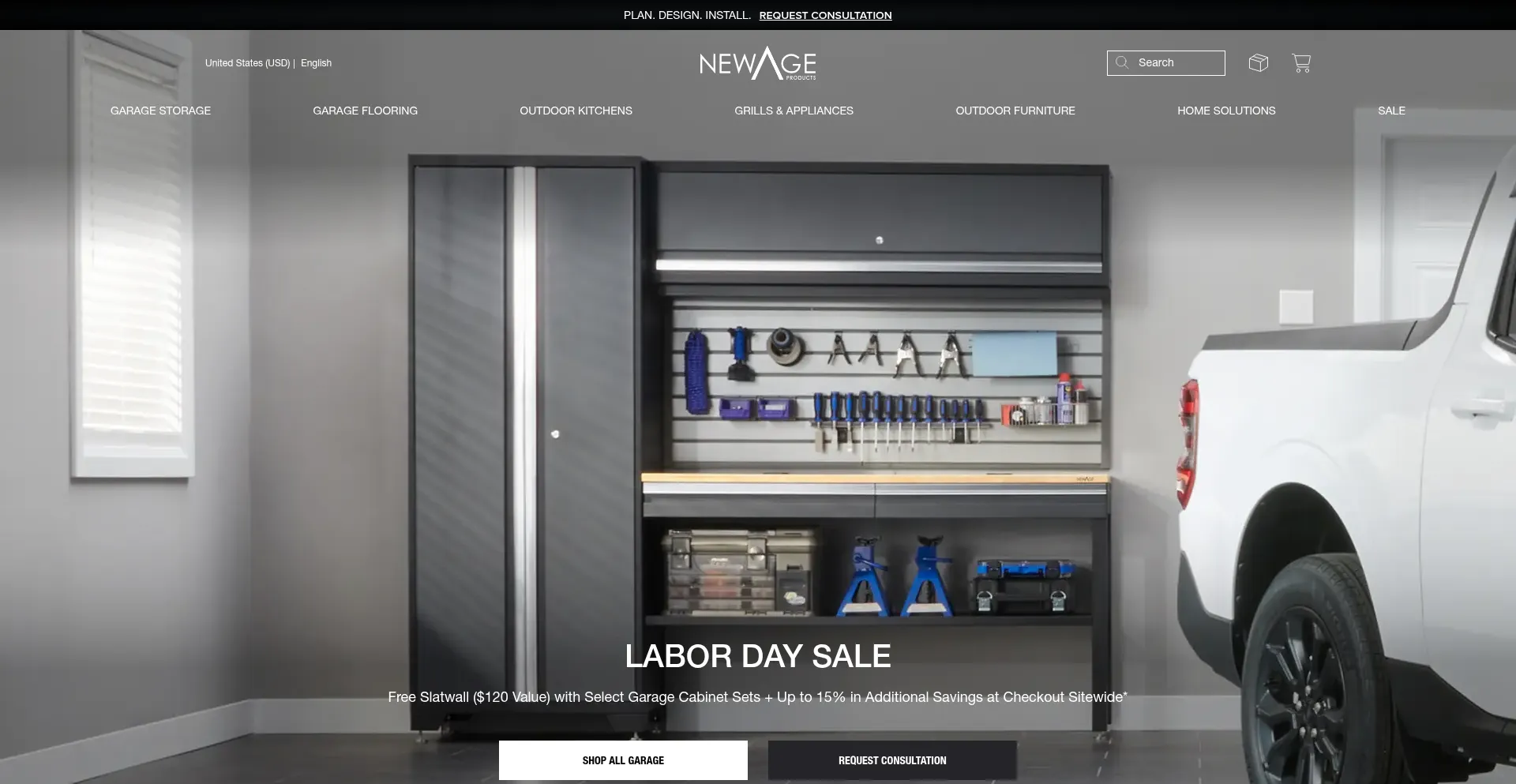 Website screenshot of Newageproducts.com