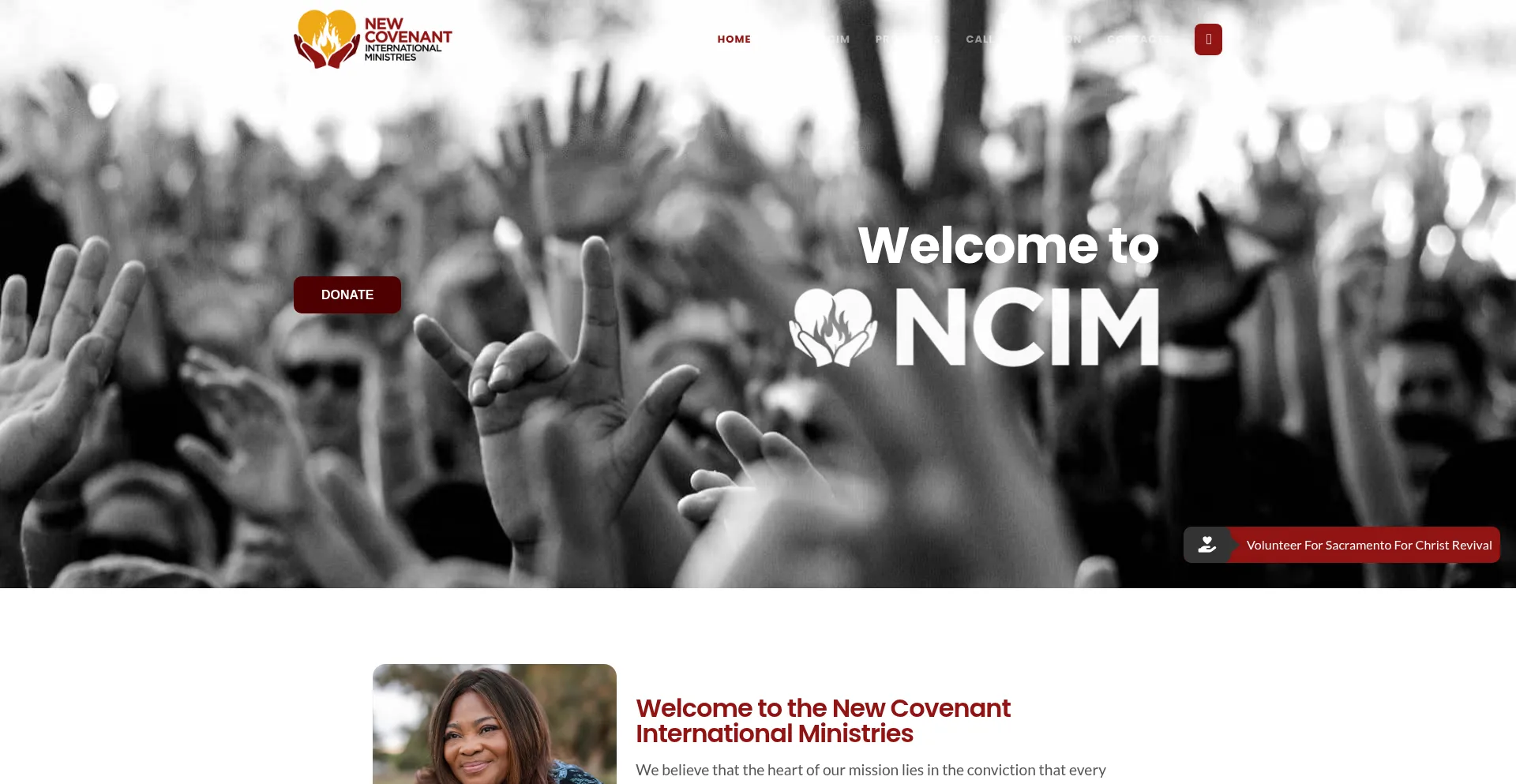 Website screenshot of Newcovenantinternationalministries.com