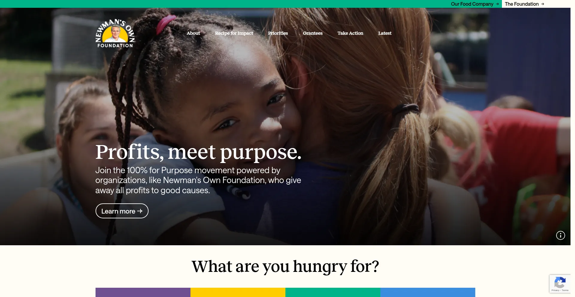 Website screenshot of Newmansown.org