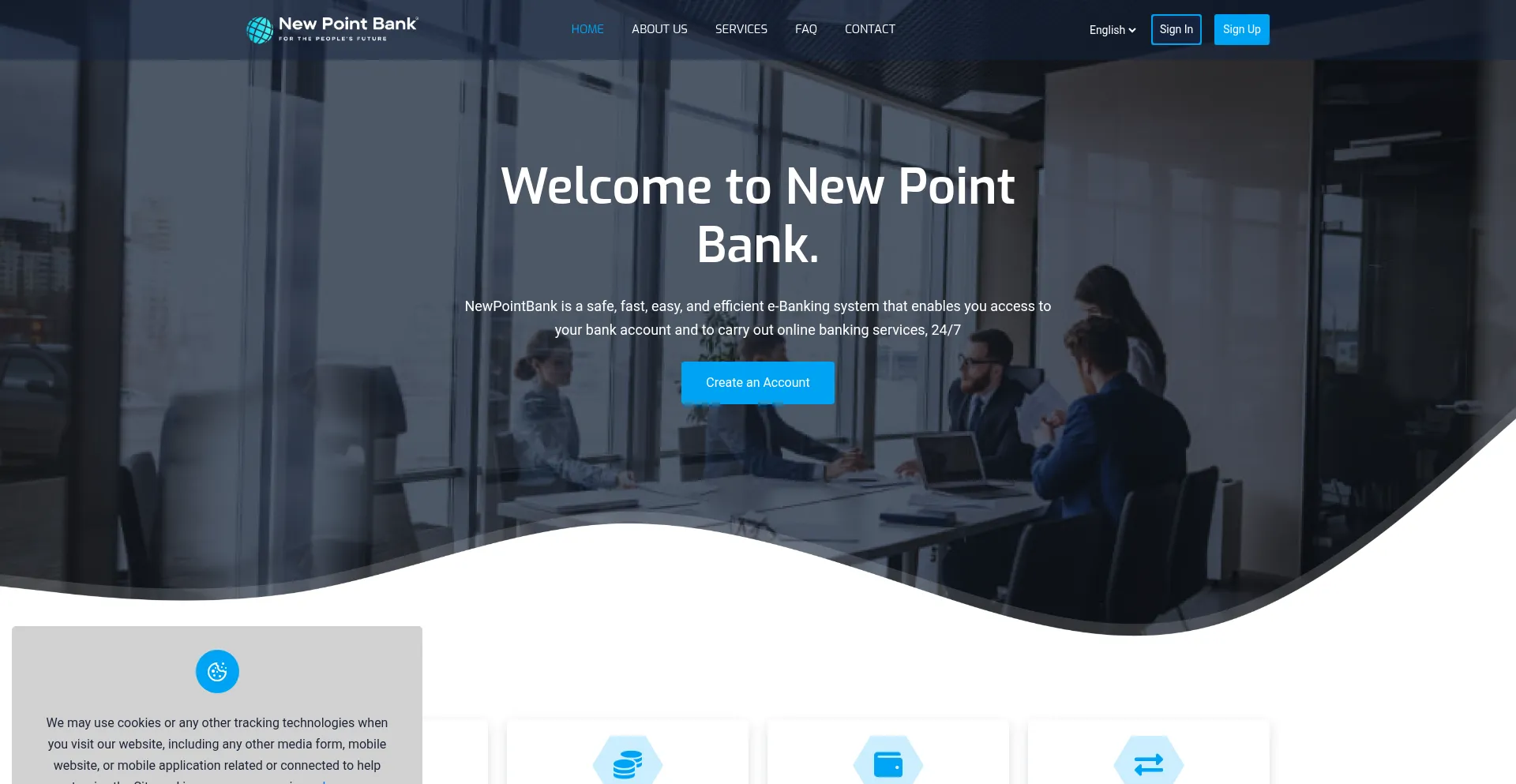 Website screenshot of Newpointbank.com