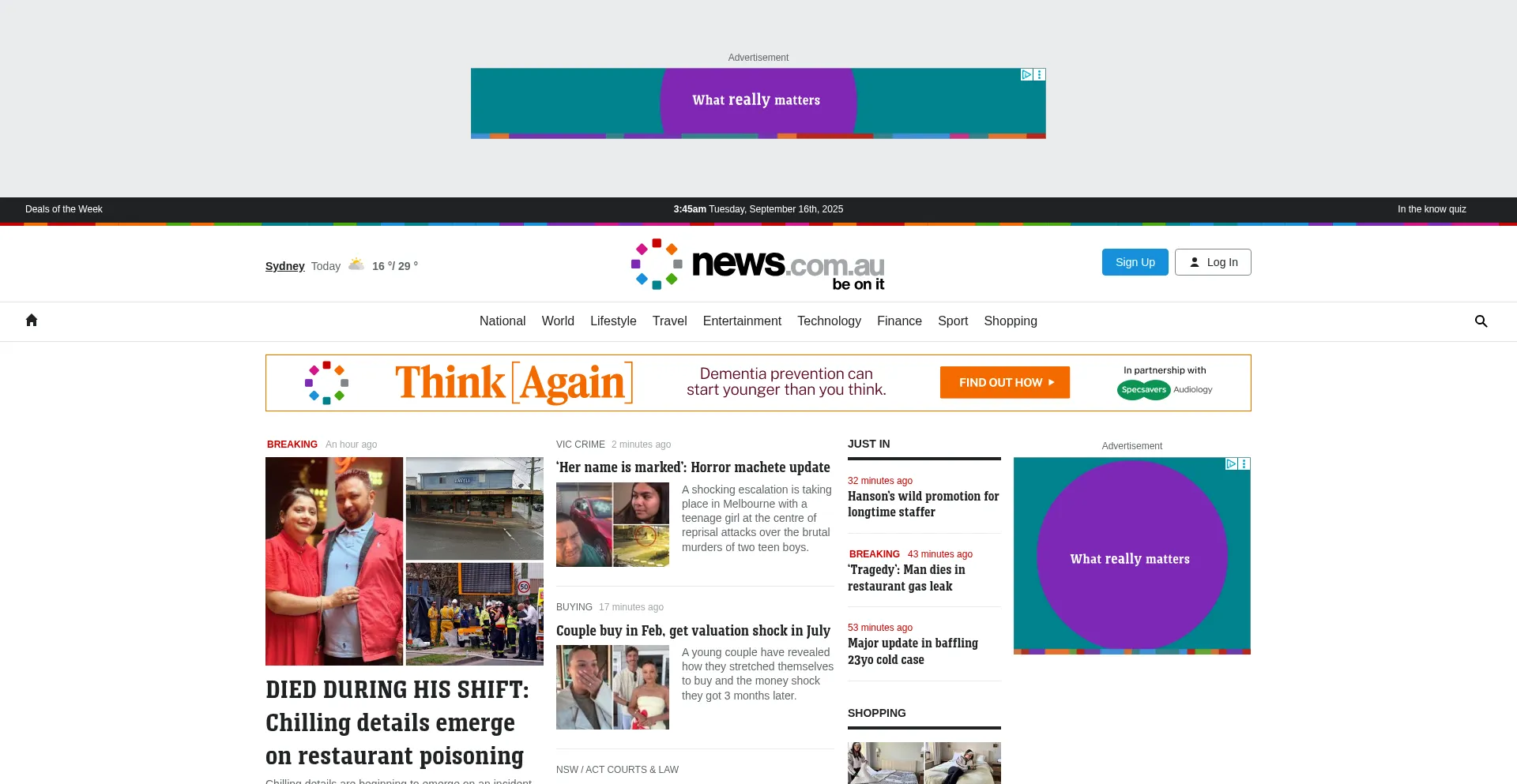 News.com.au Screenshot