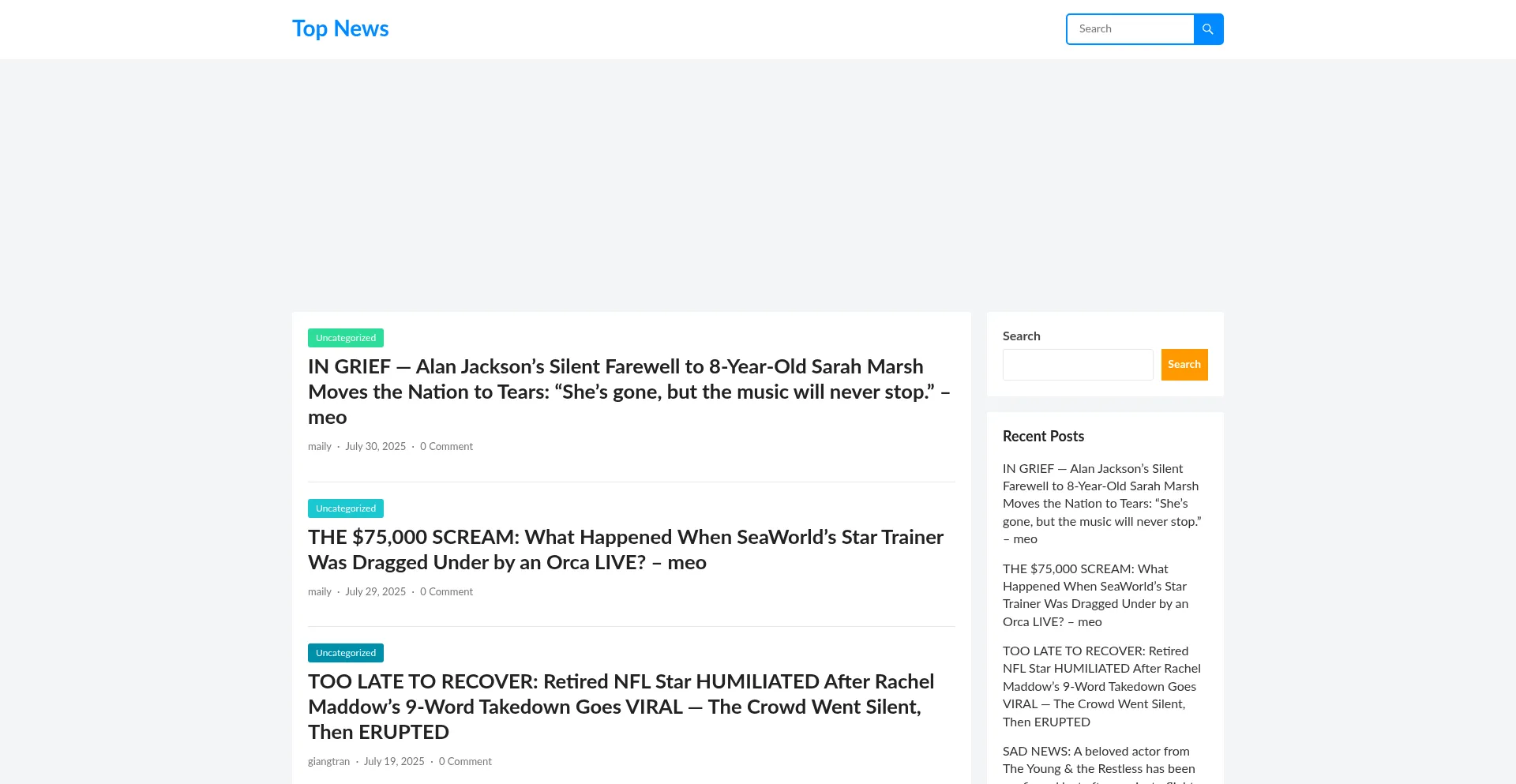 Website screenshot of News.topnewsource.com