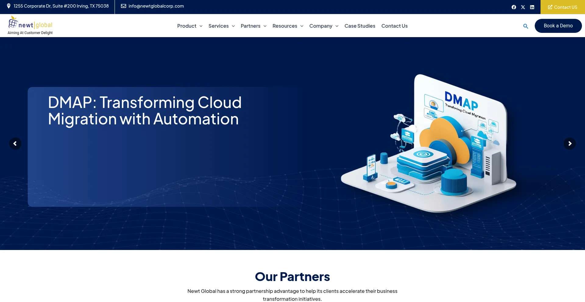 Website screenshot of Newtglobalcorp.com