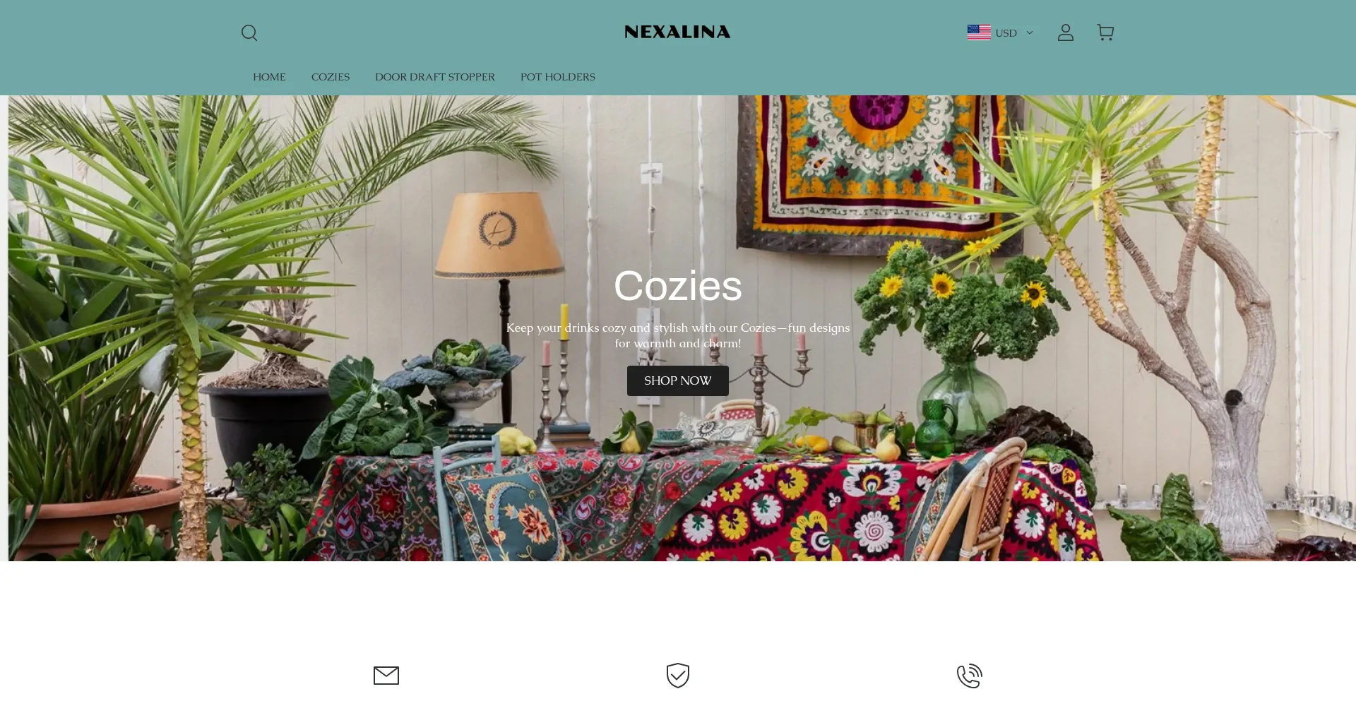 Website screenshot of Nexalina.com