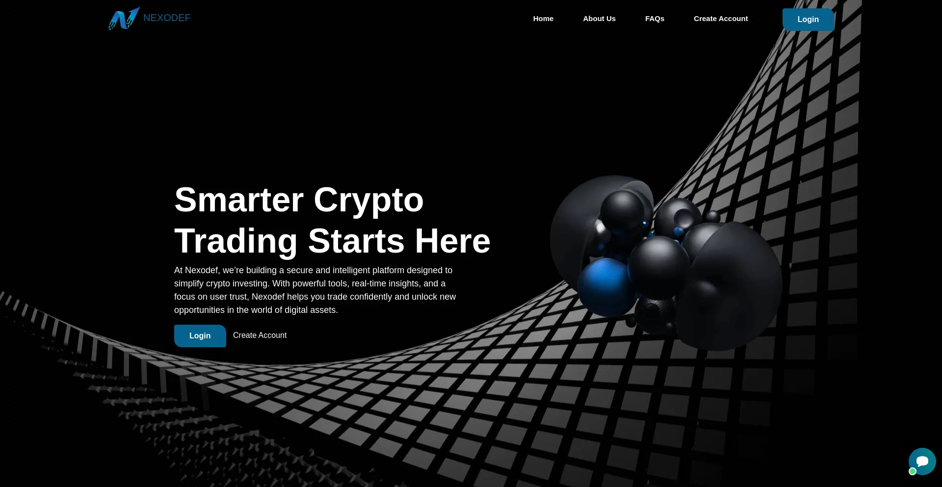 Website screenshot of Nexodef.com
