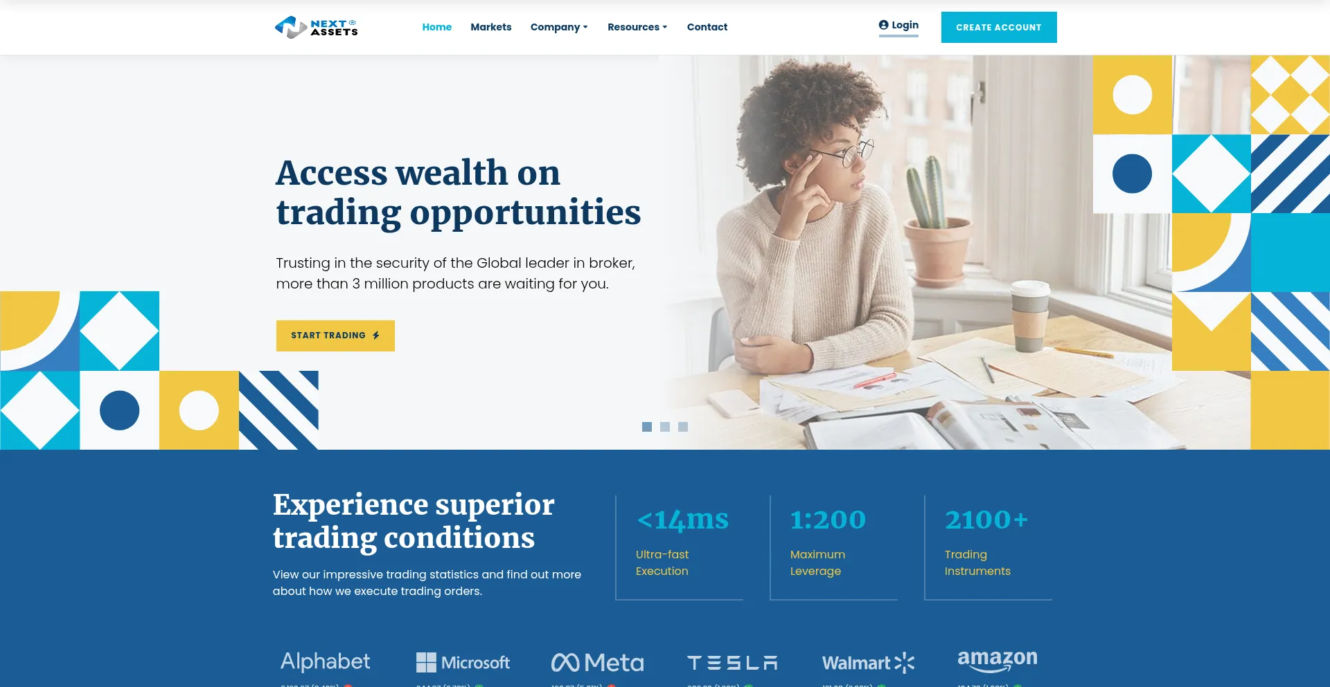 Website screenshot of Nexts-assets.co