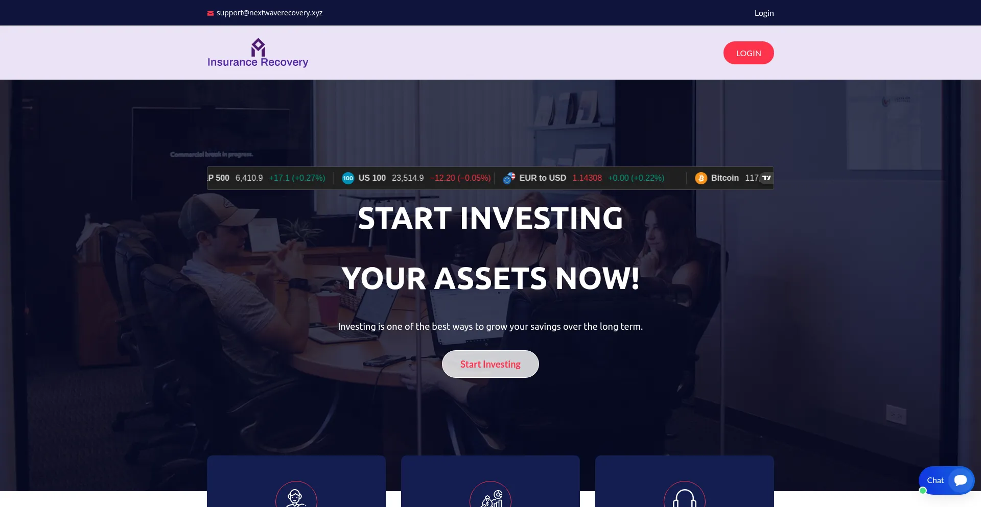 Website screenshot of Nextwaverecovery.xyz