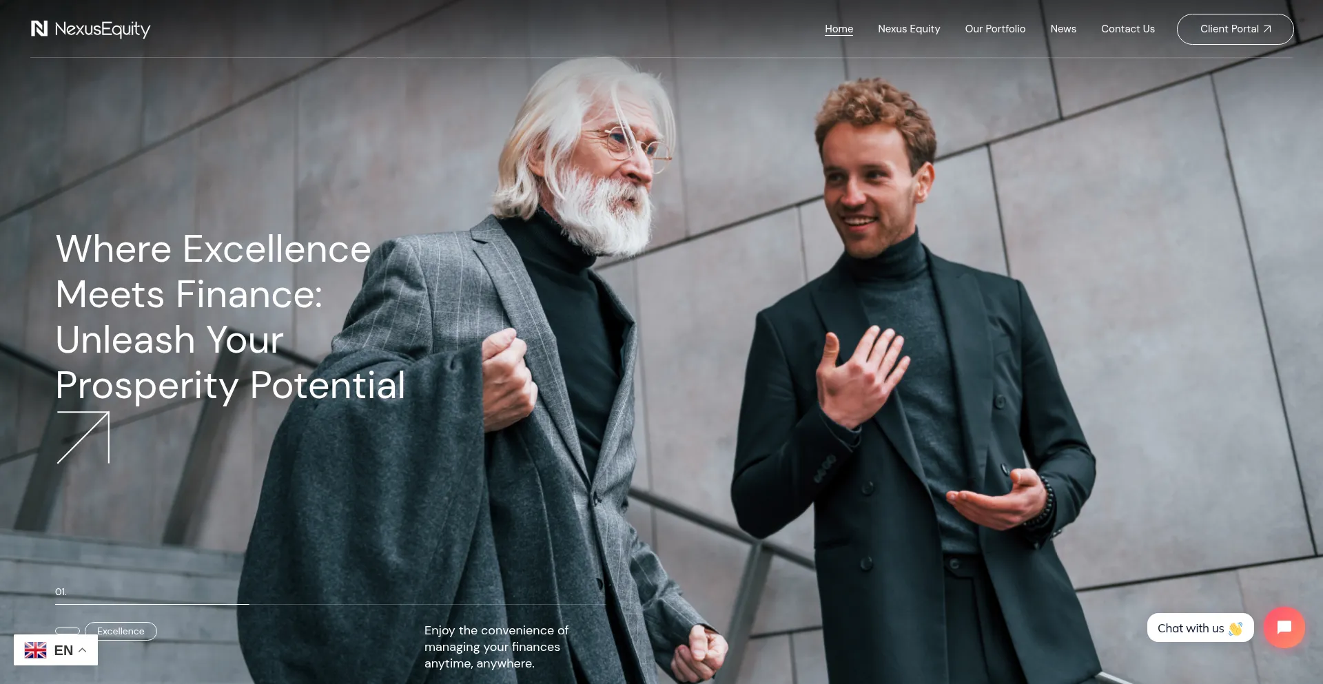 Website screenshot of Nexusequity.com