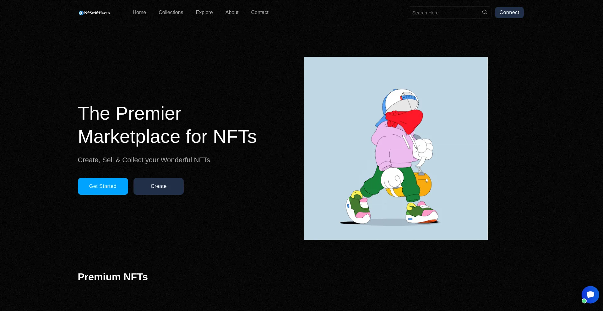 Website screenshot of Nftswift-haven.com
