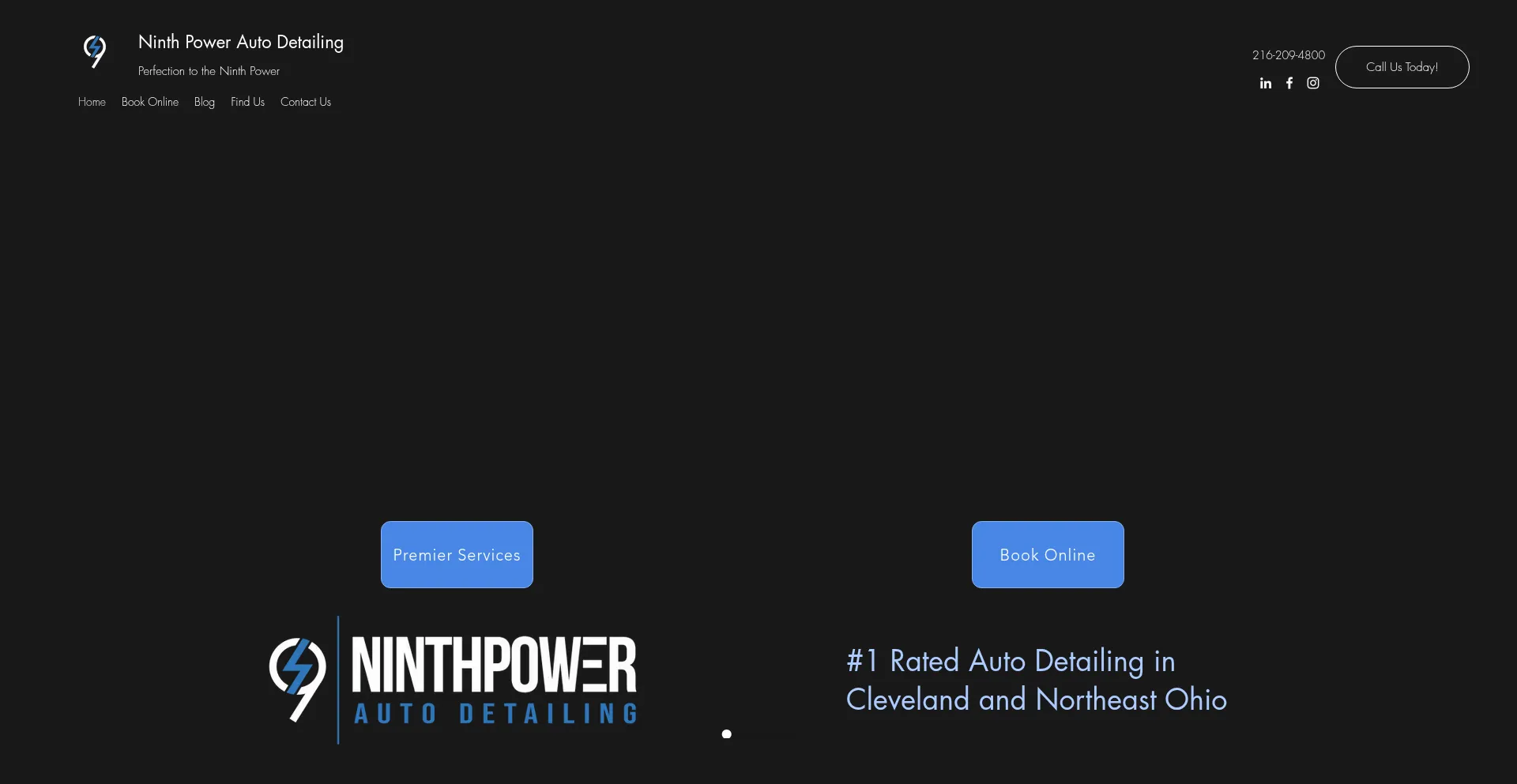 Website screenshot of Ninthpowerdetail.com