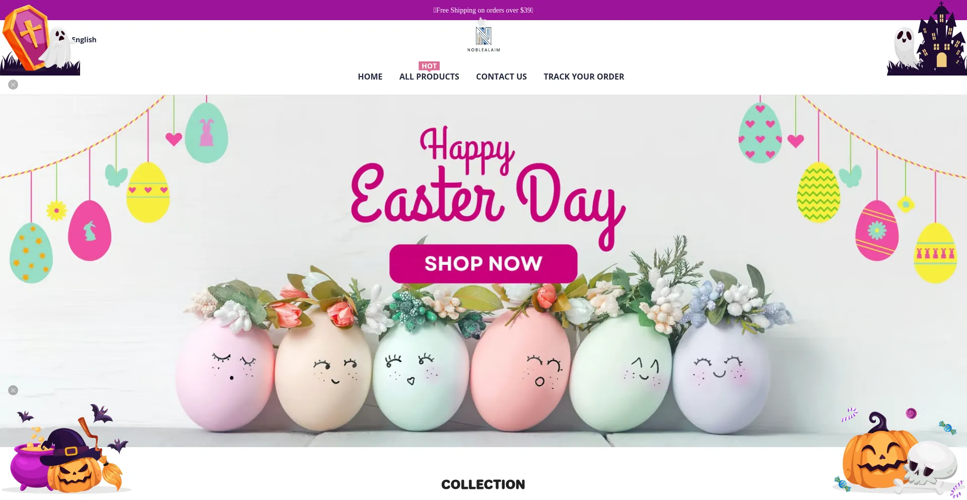 Website screenshot of Noblealaim.com