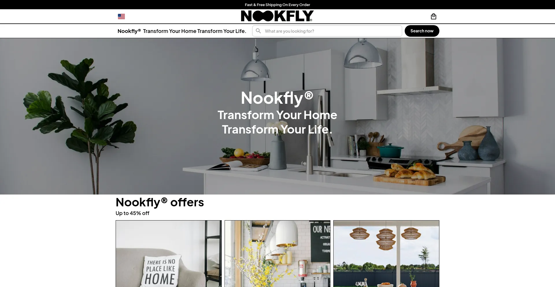 Website screenshot of Nookfly.com