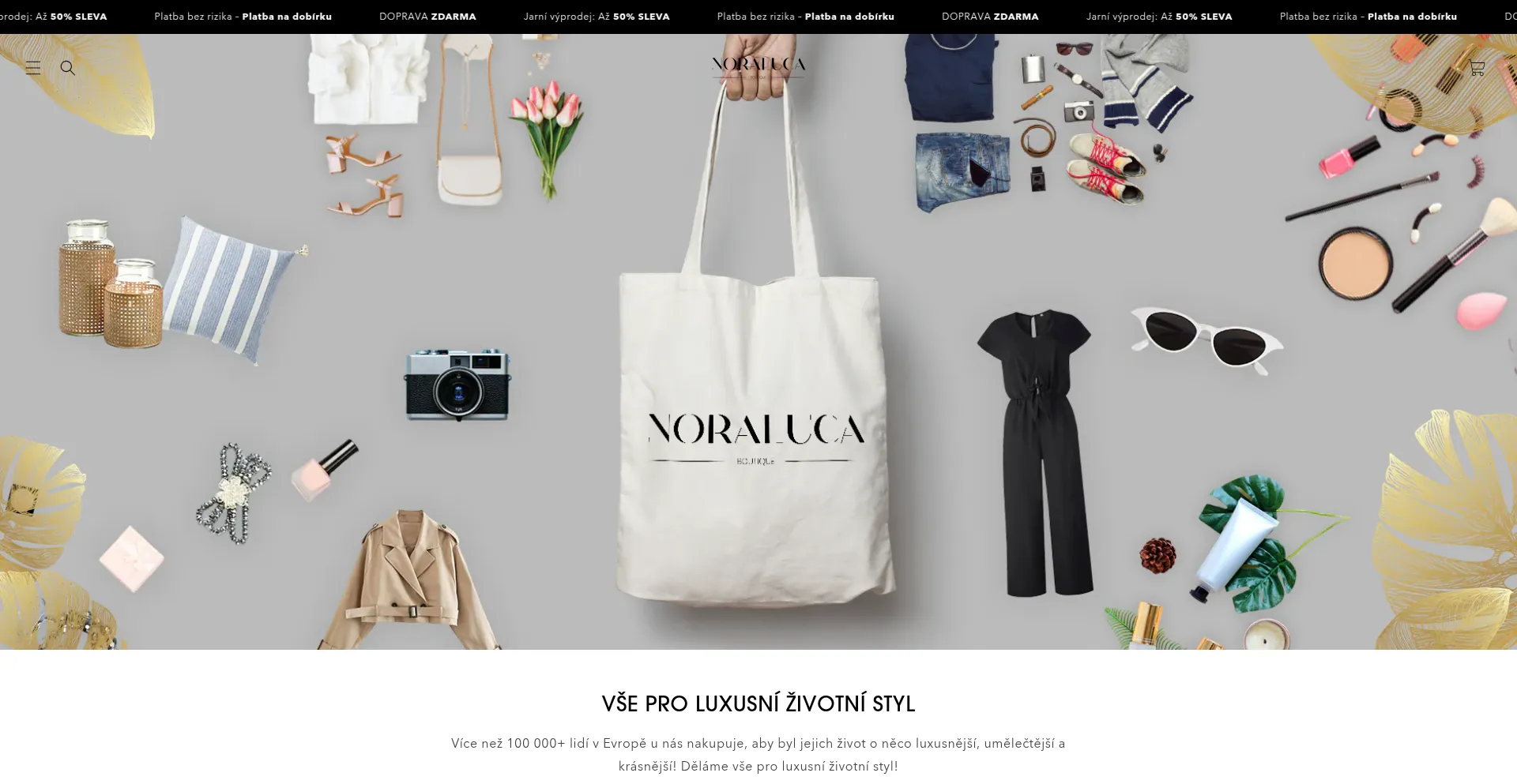 Website screenshot of Noraluca-praha.cz