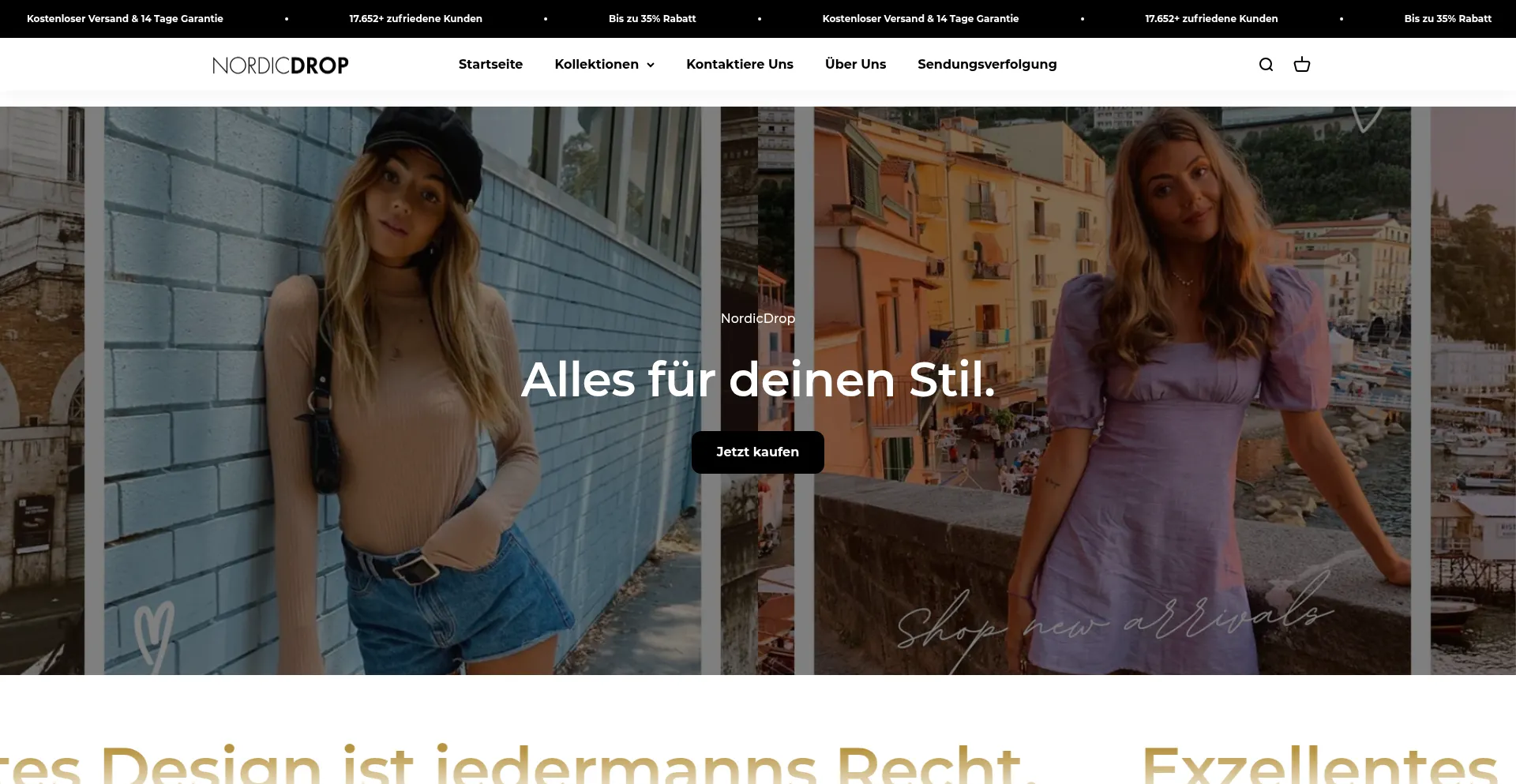 Website screenshot of Nordicdrop.de