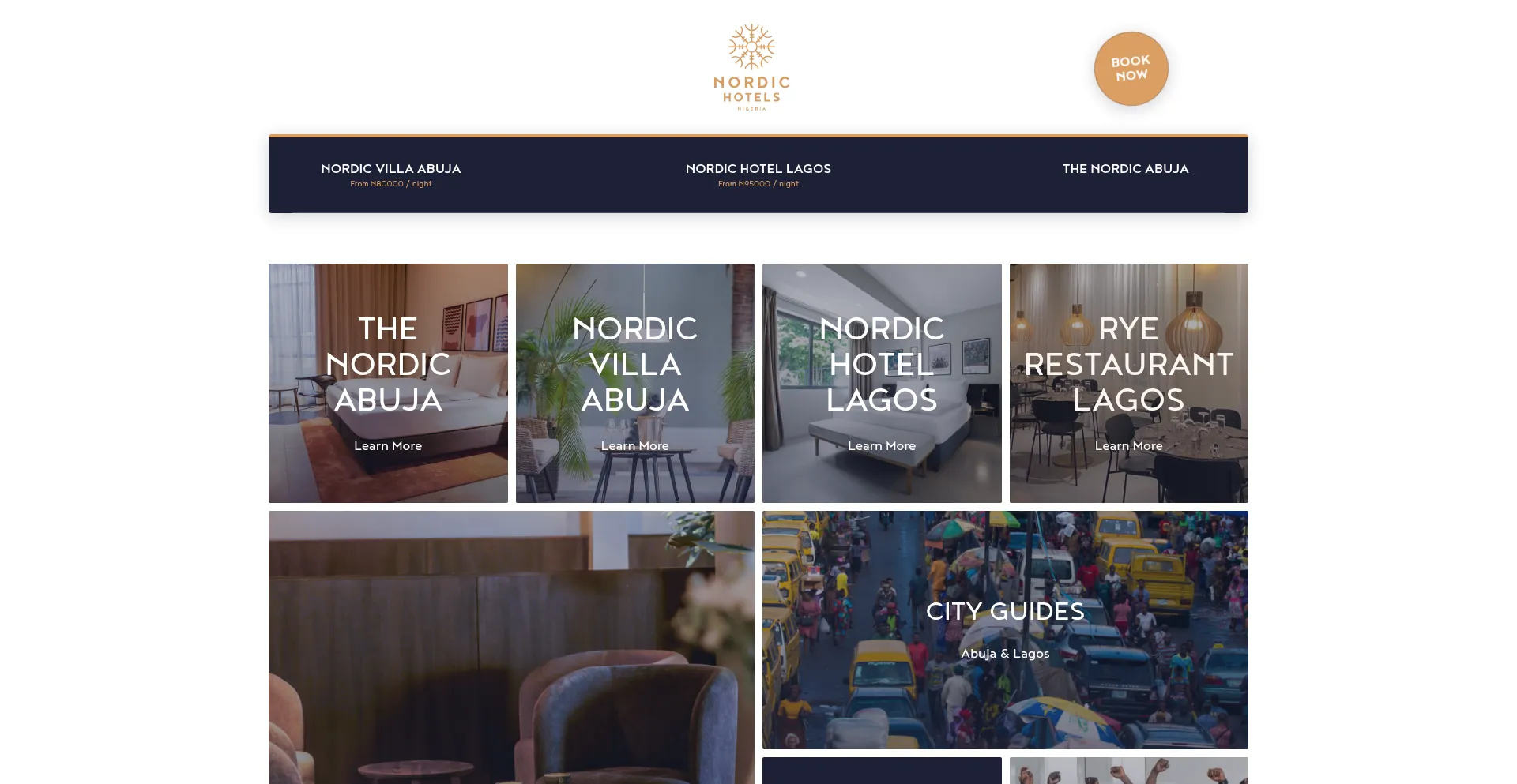 Website screenshot of Nordichotelsnigeria.com