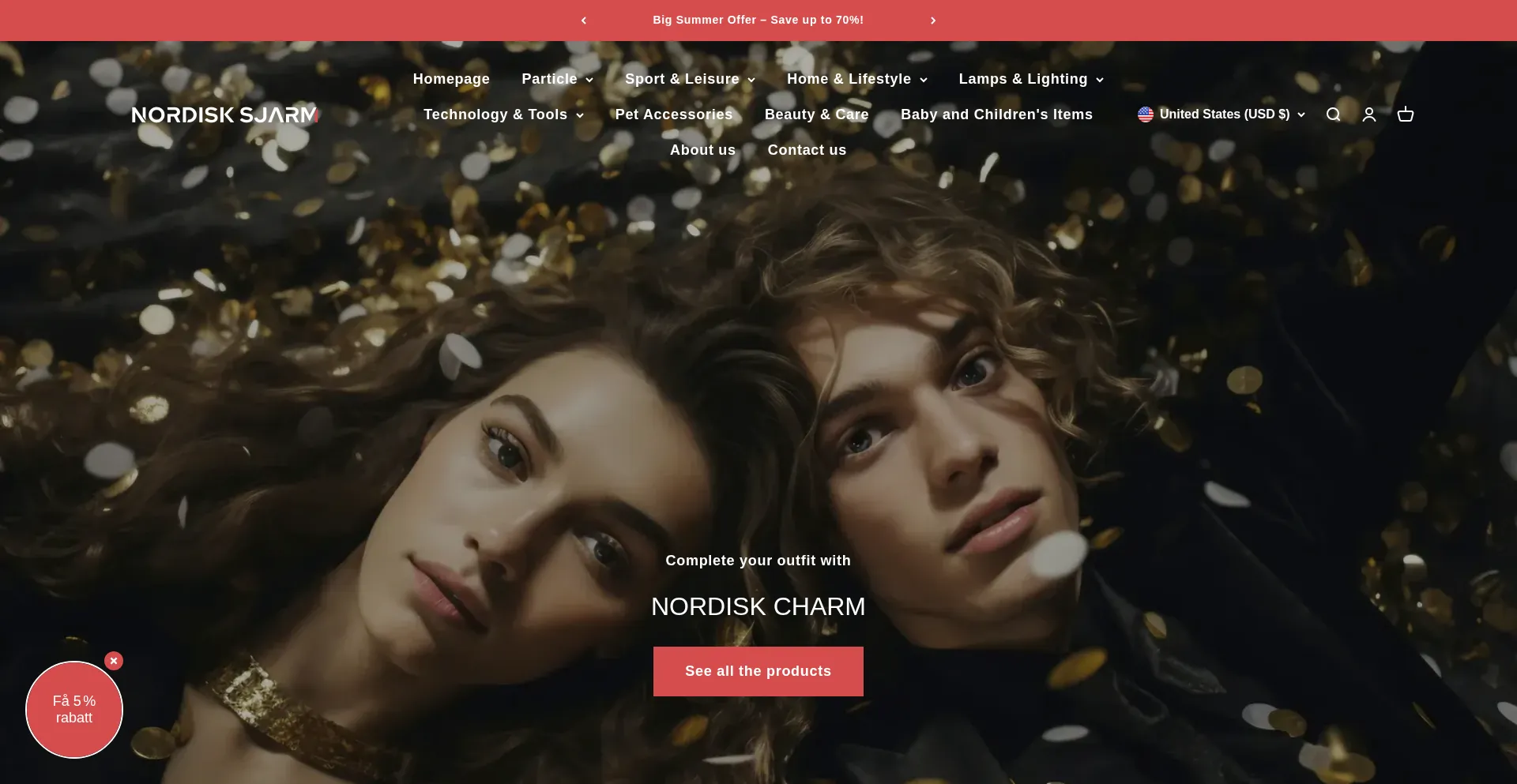 Nordisk-sjarm.com Screenshot
