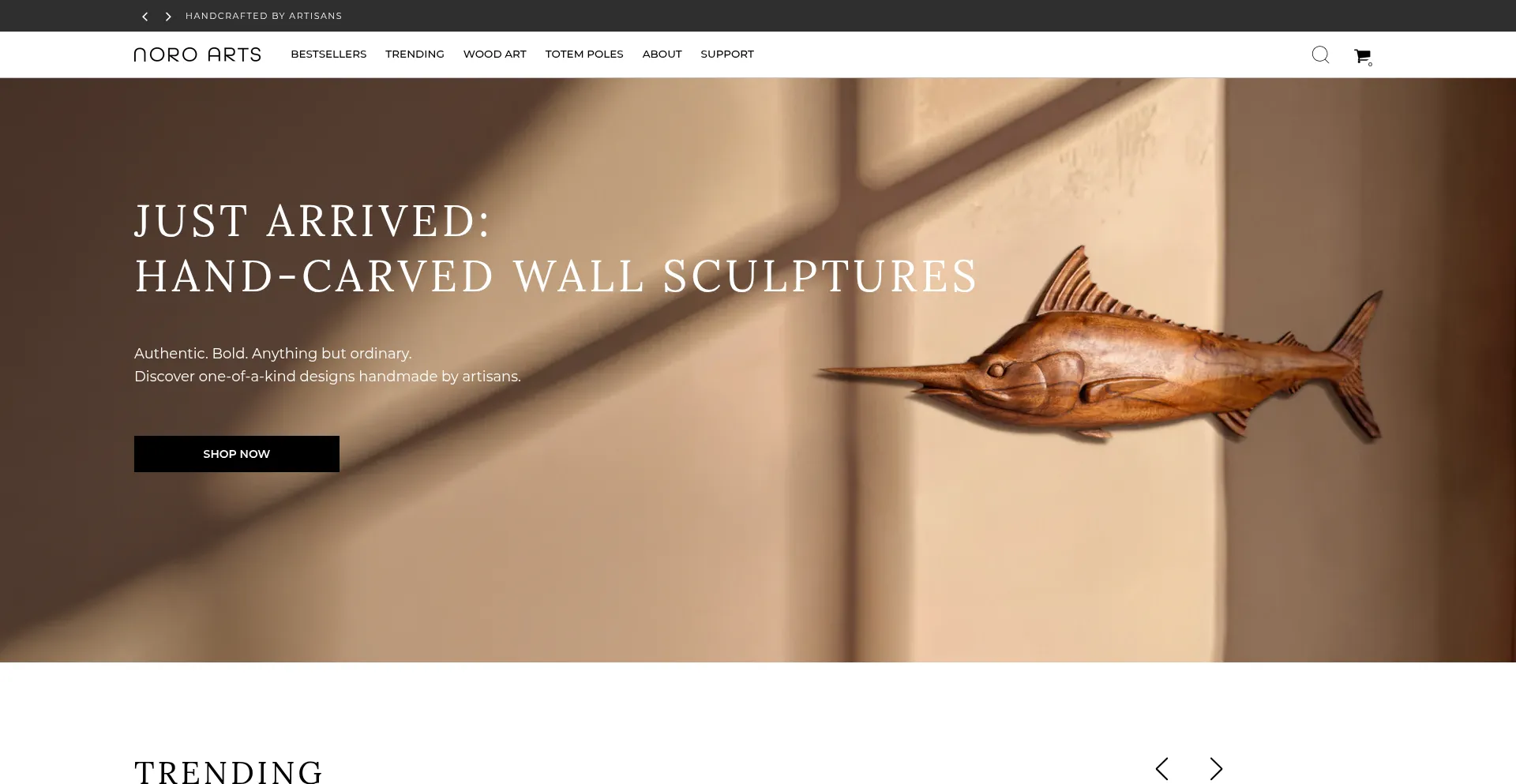Website screenshot of Noro-arts.com
