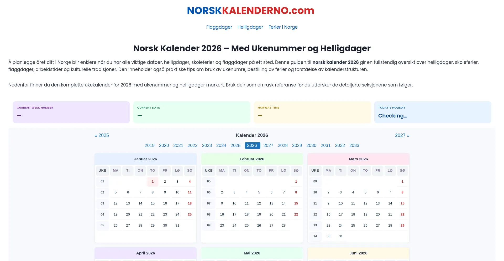 Norskkalenderno.com
