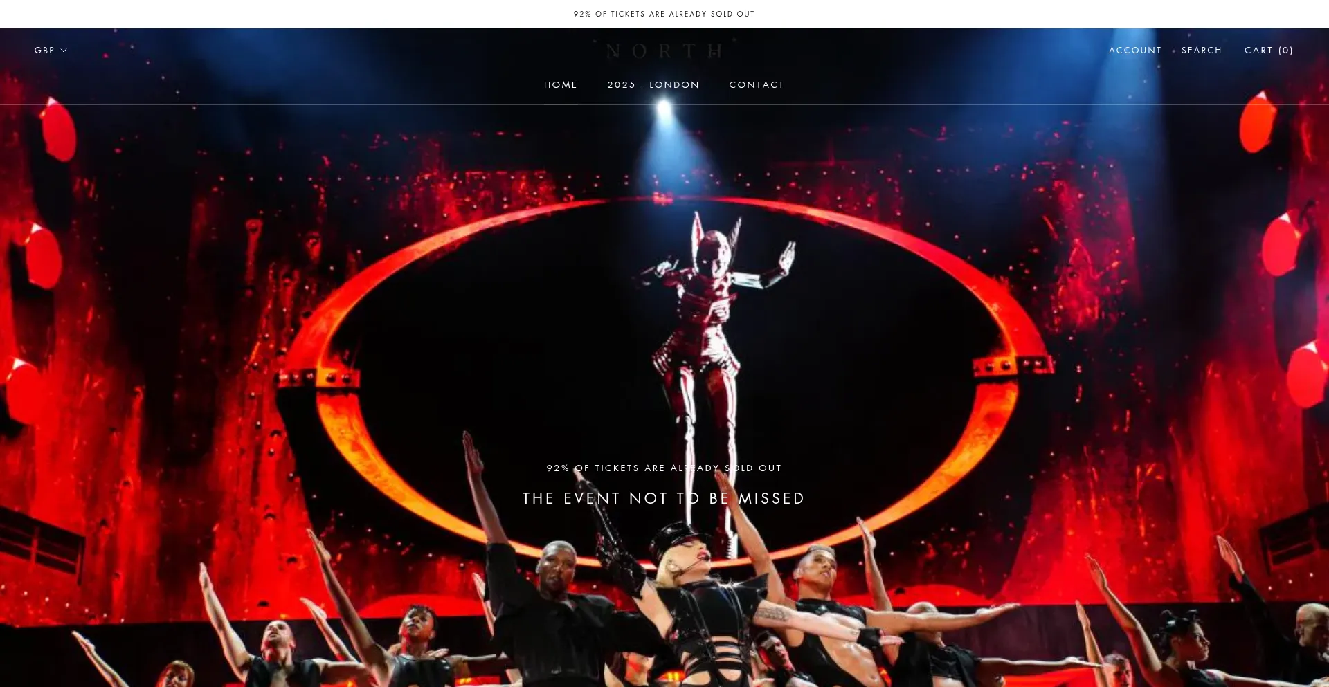 Website screenshot of North-events.com