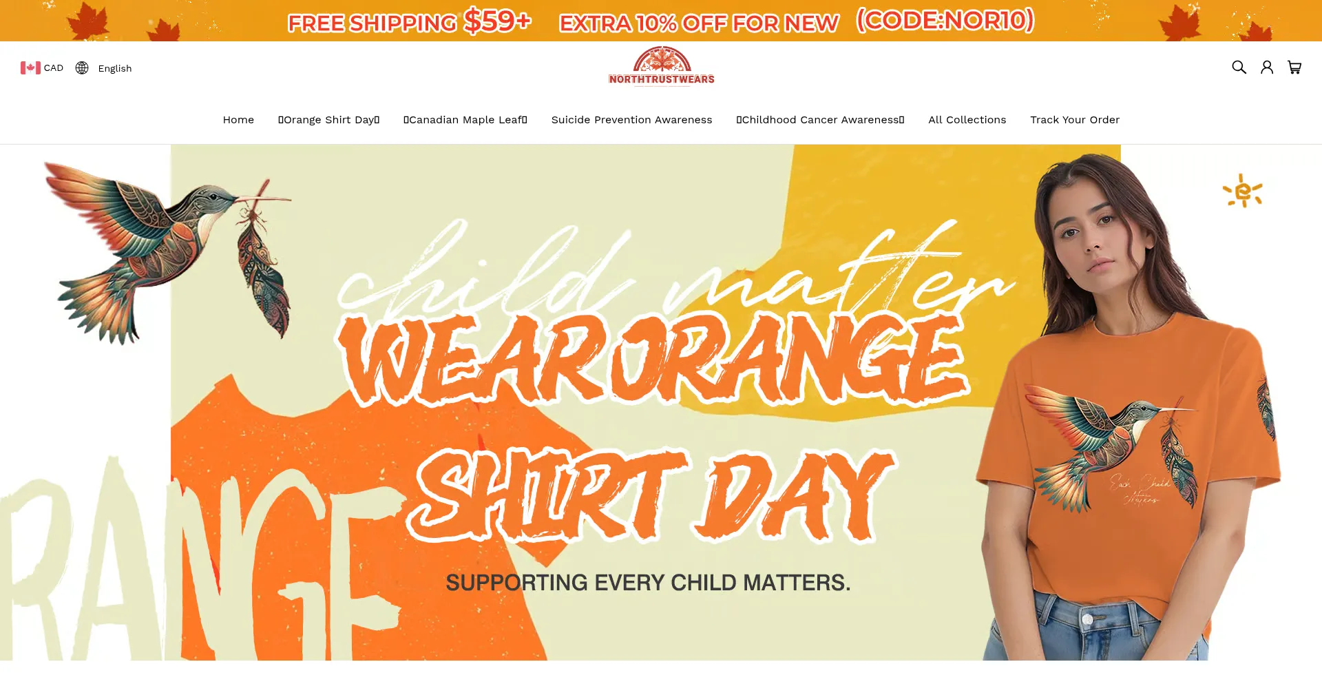 Website screenshot of Northtrustwears.com