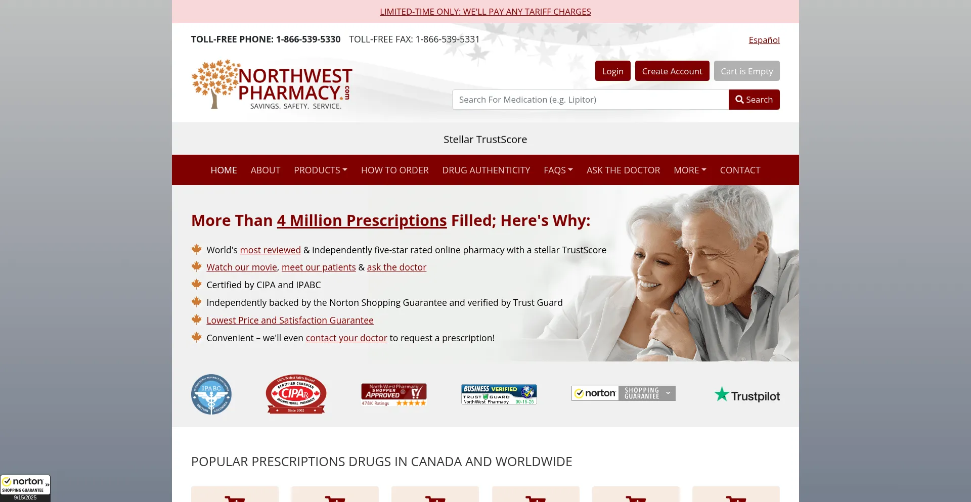 Ist Northwestpharmacy.com sicher und vertrauenswürdig?