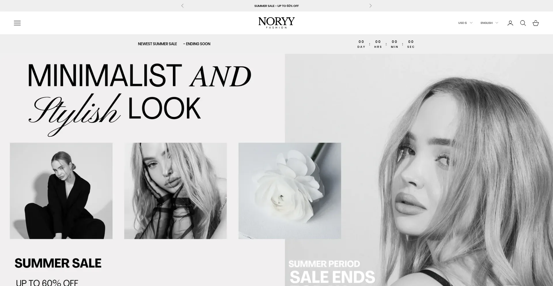 Website screenshot of Noryyfashion.com