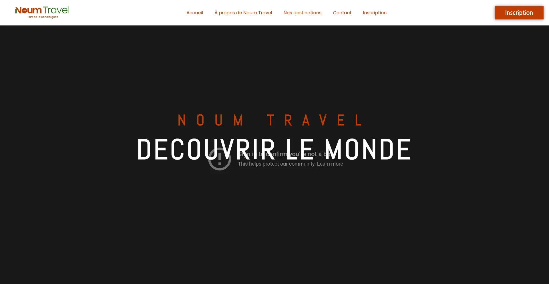 Website screenshot of Noumtravel.com
