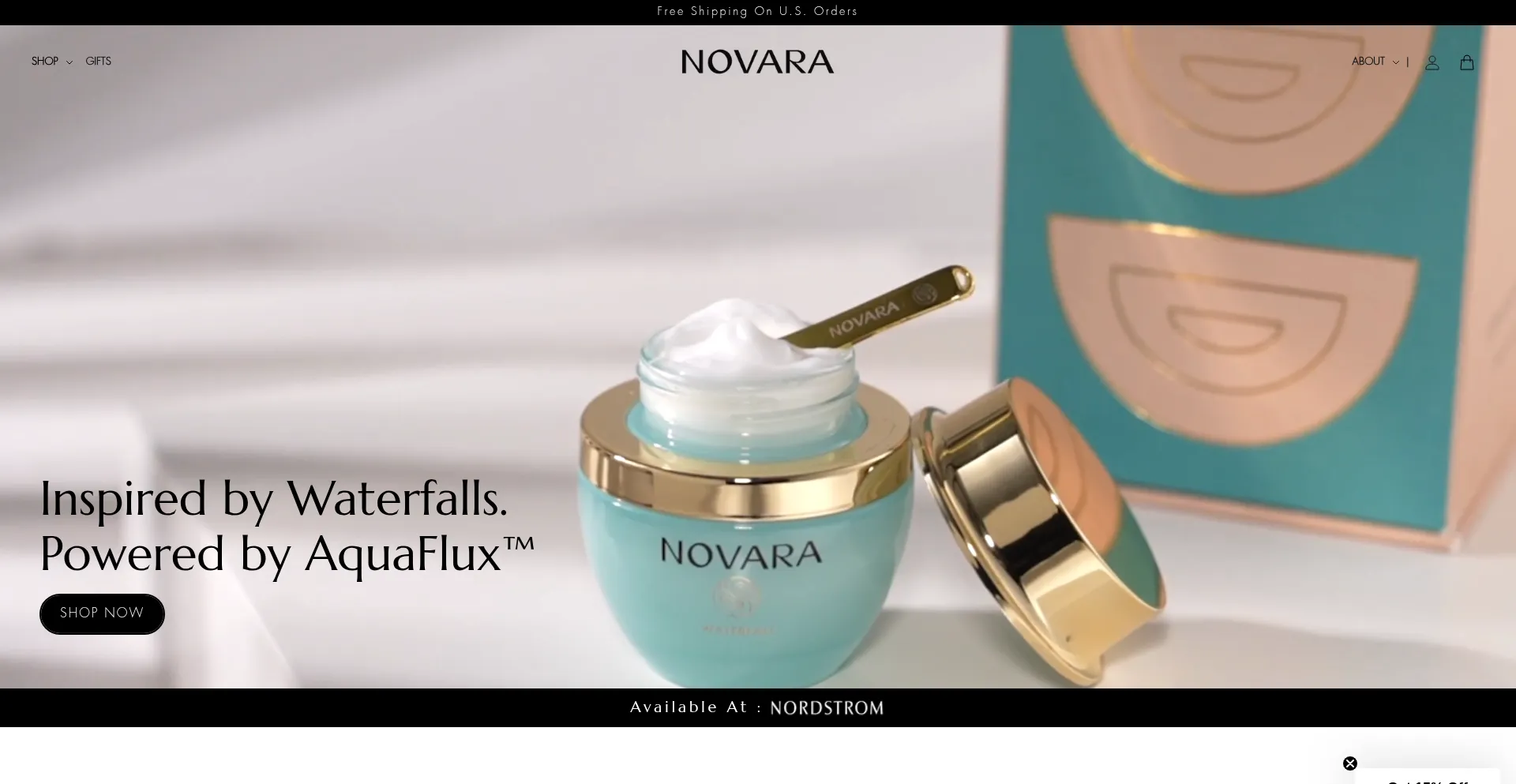Website screenshot of Novarabeauty.com