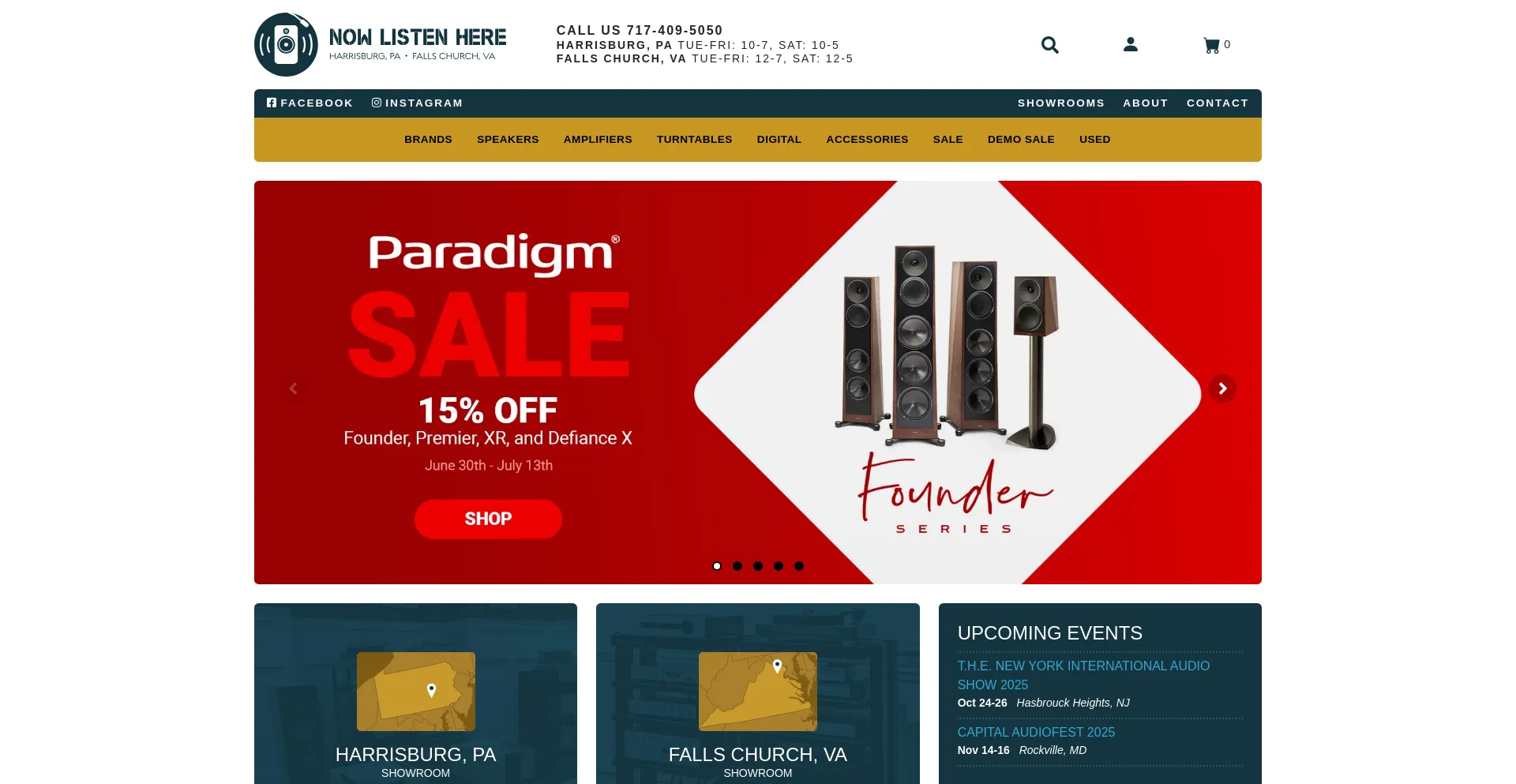 Website screenshot of Nowlistenhere.net