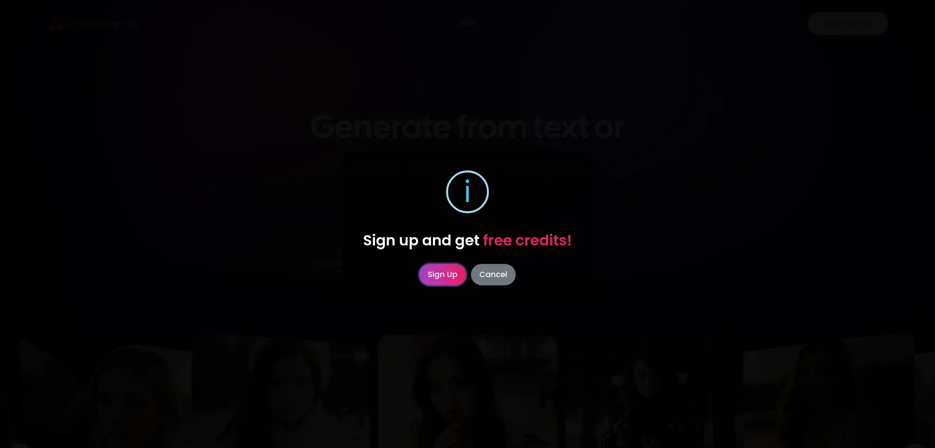 Website screenshot of Nudify.art