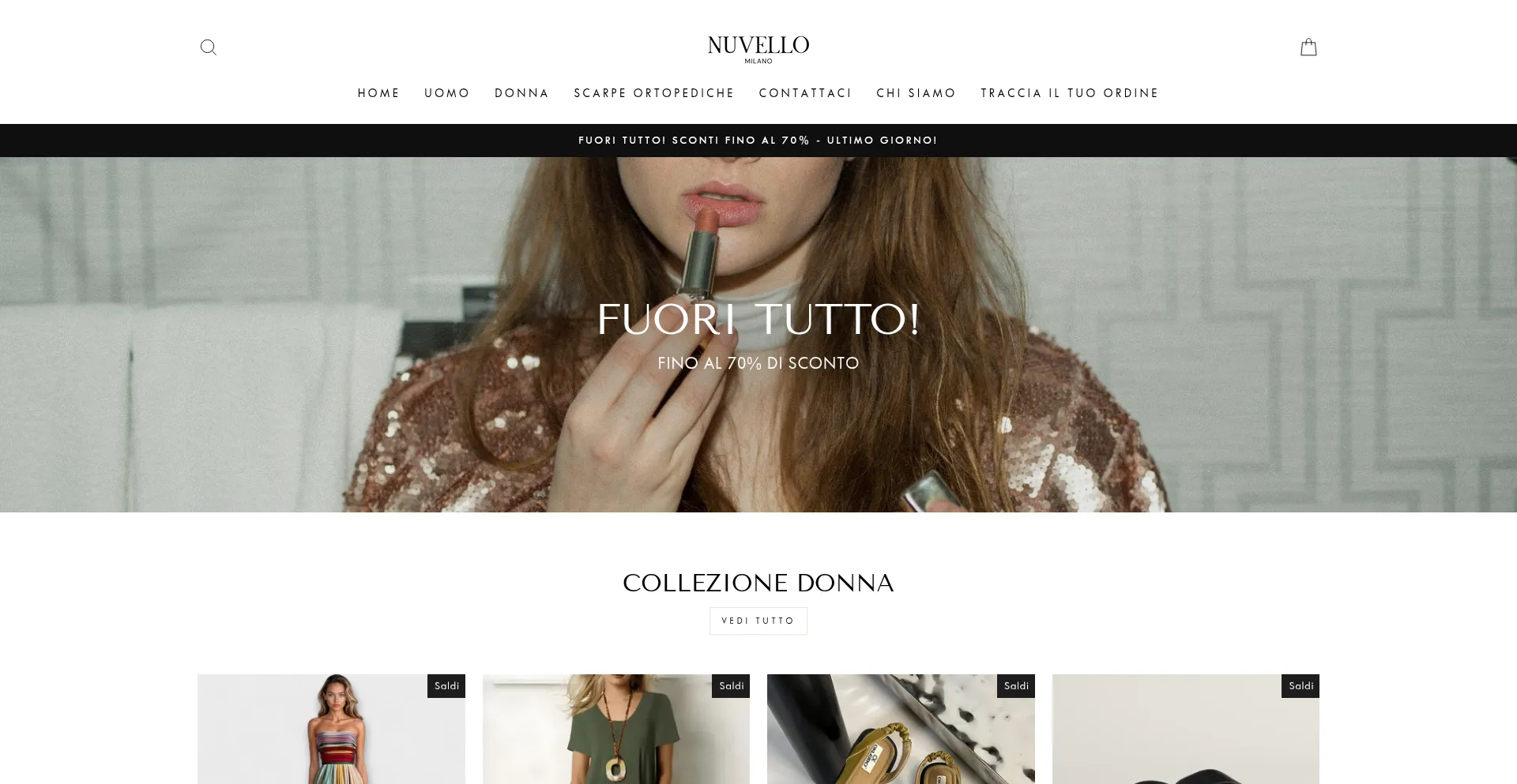 Website screenshot of Nuvellomilano.com