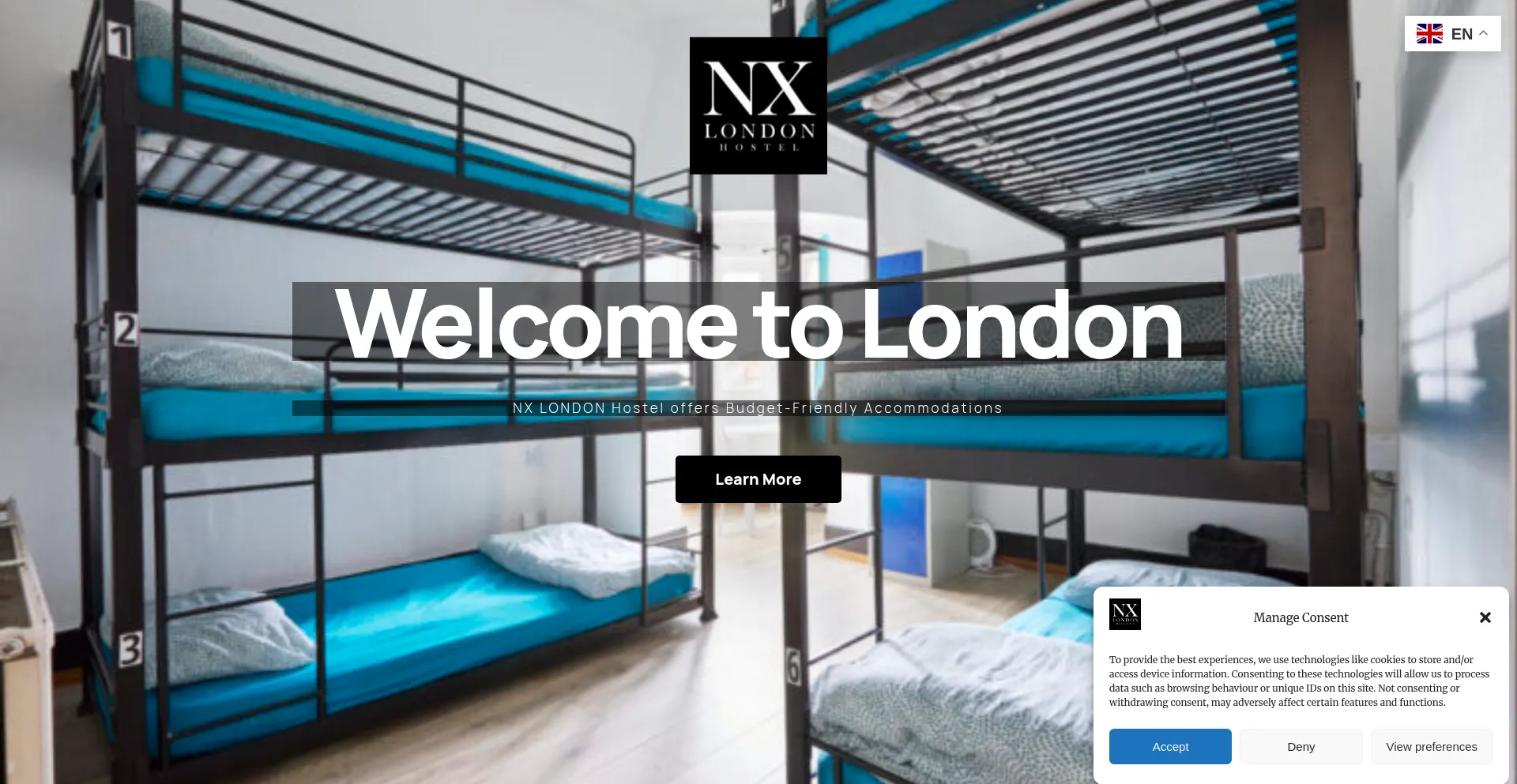 Website screenshot of Nxlondon.com
