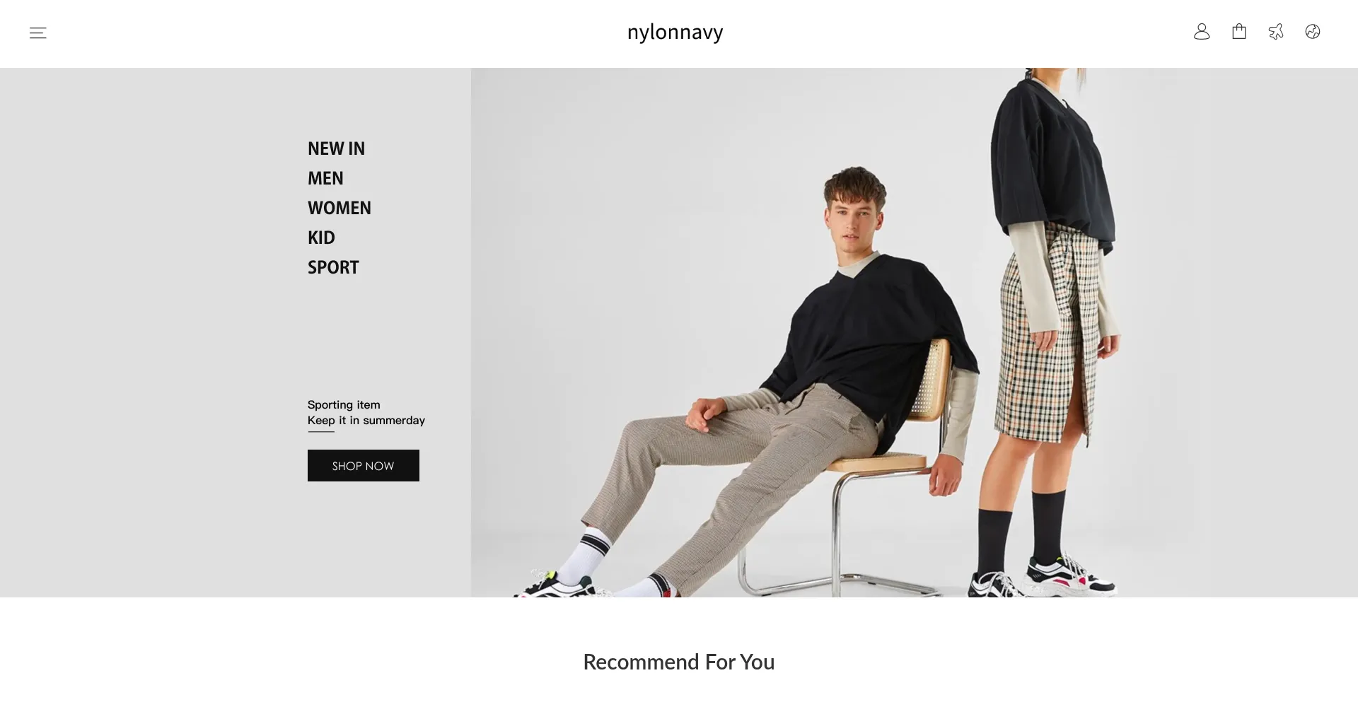 Website screenshot of Nylonnavy.com