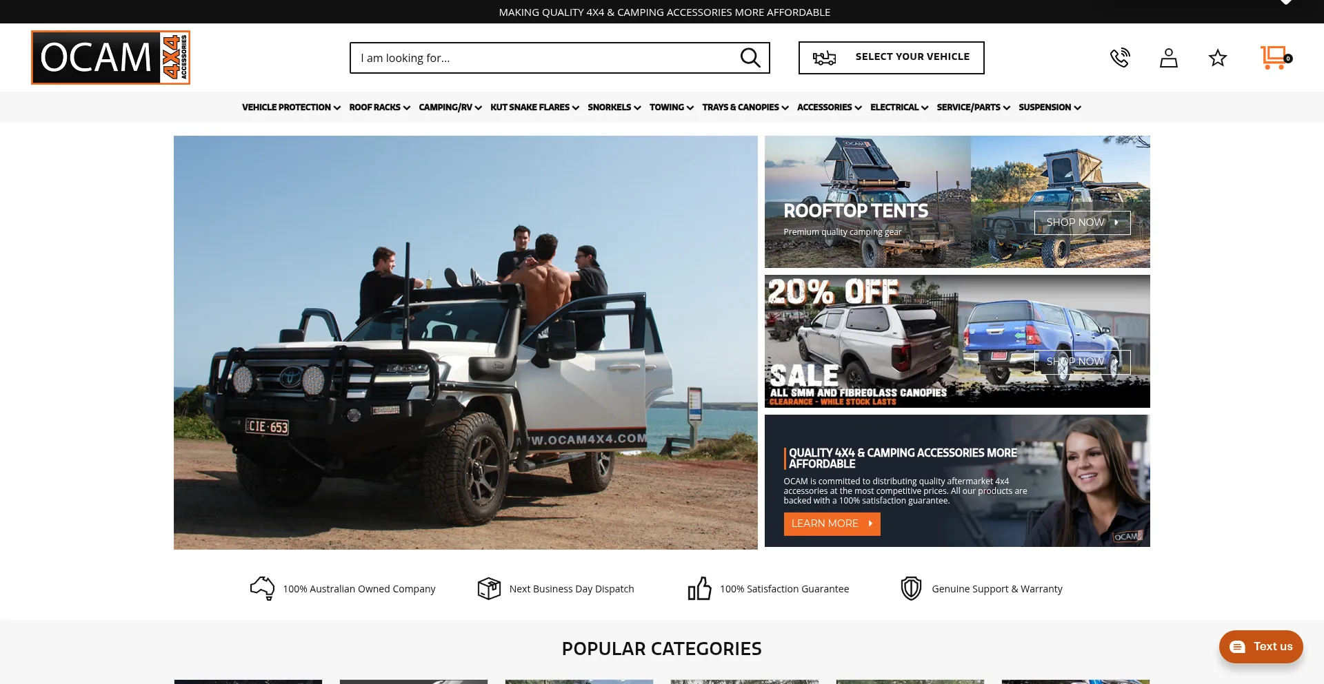 Ocamindustries.com.au Screenshot
