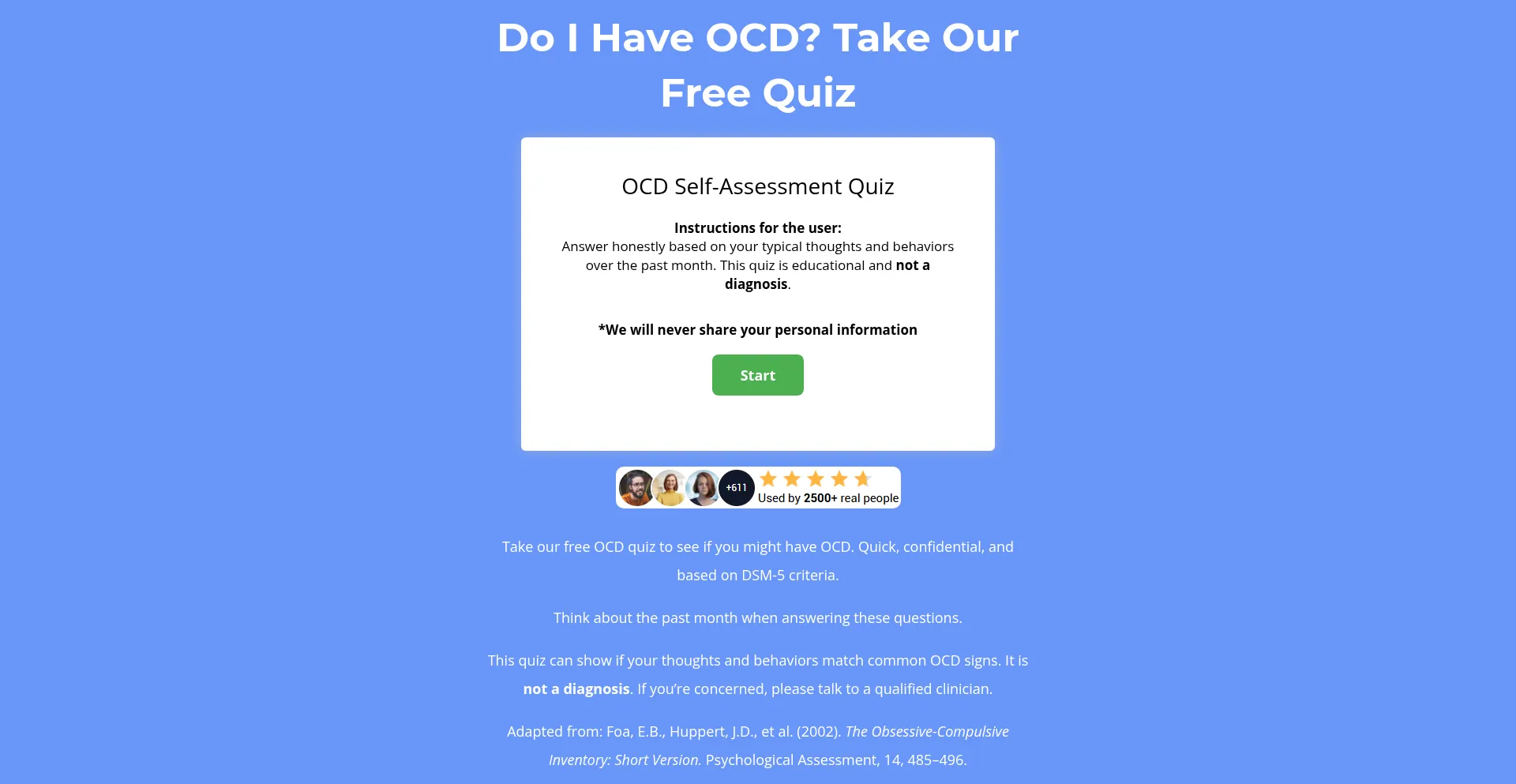 Ist Ocdquiz.com sicher und vertrauenswürdig?