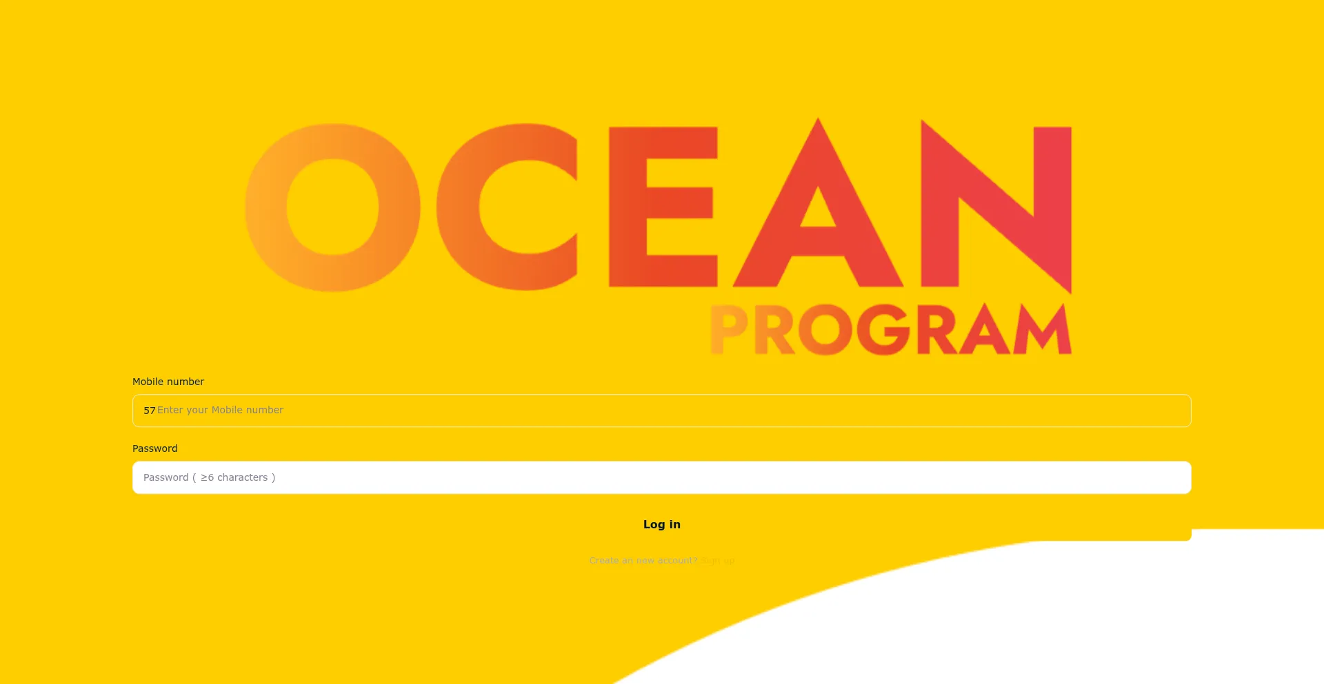 Website screenshot of Oceanprogam.bond