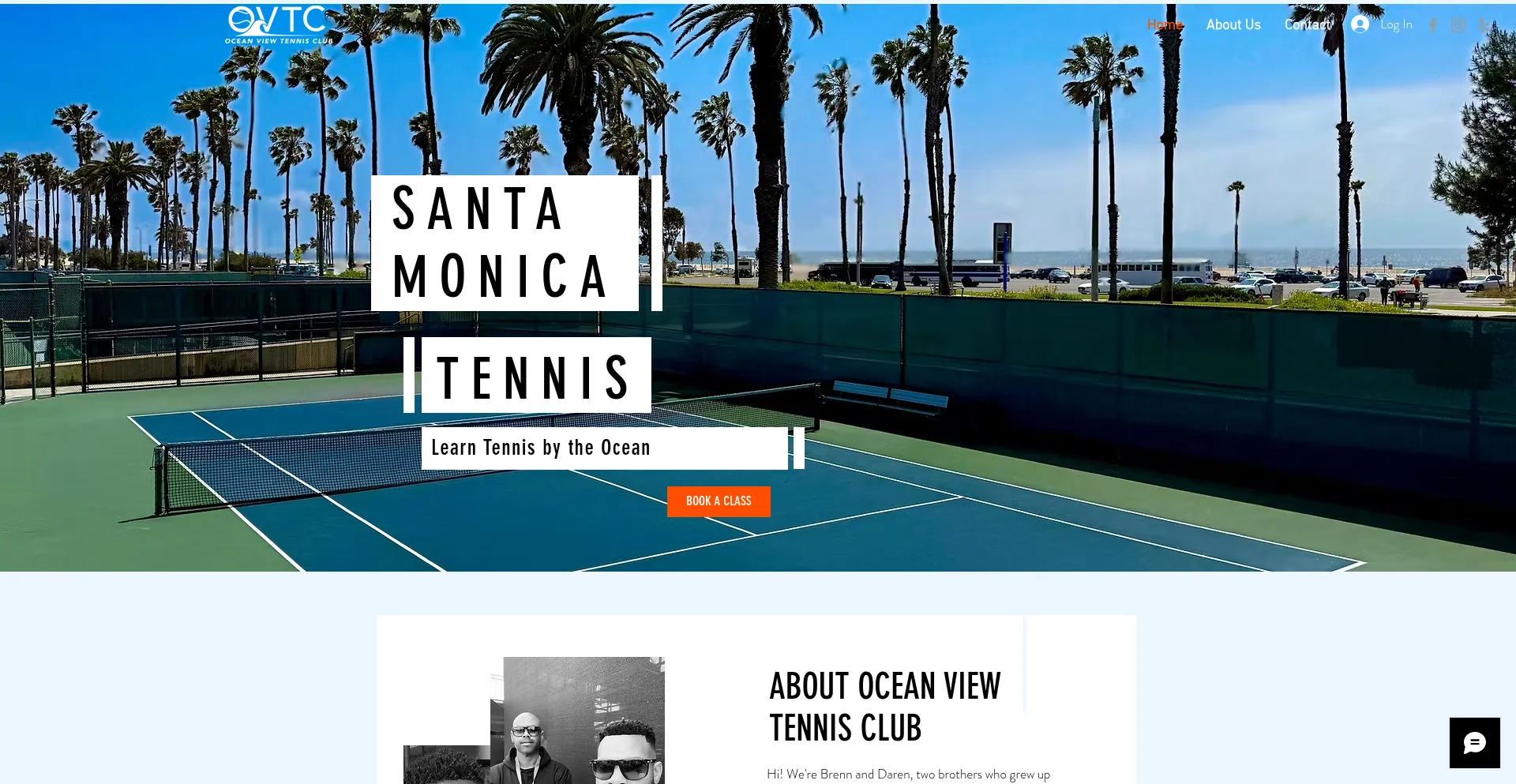 Website screenshot of Oceanviewtennisclub.com