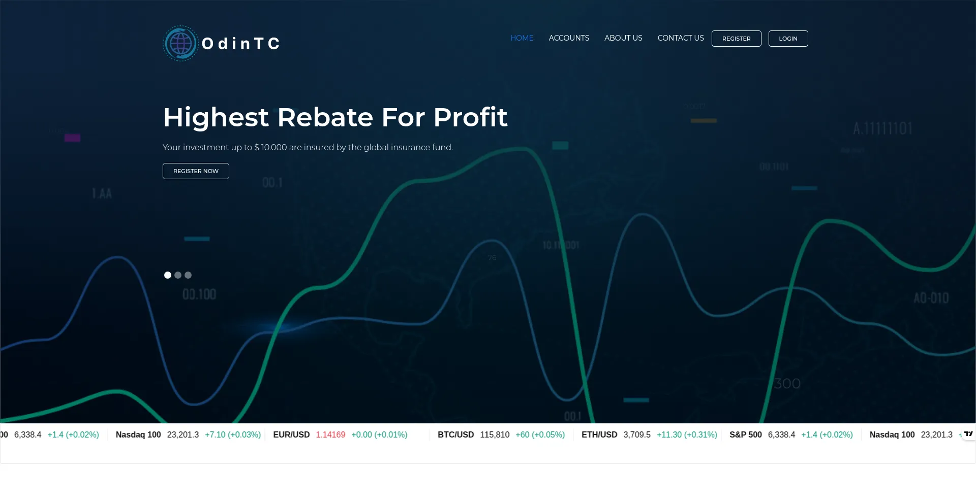 Website screenshot of Odintc.com