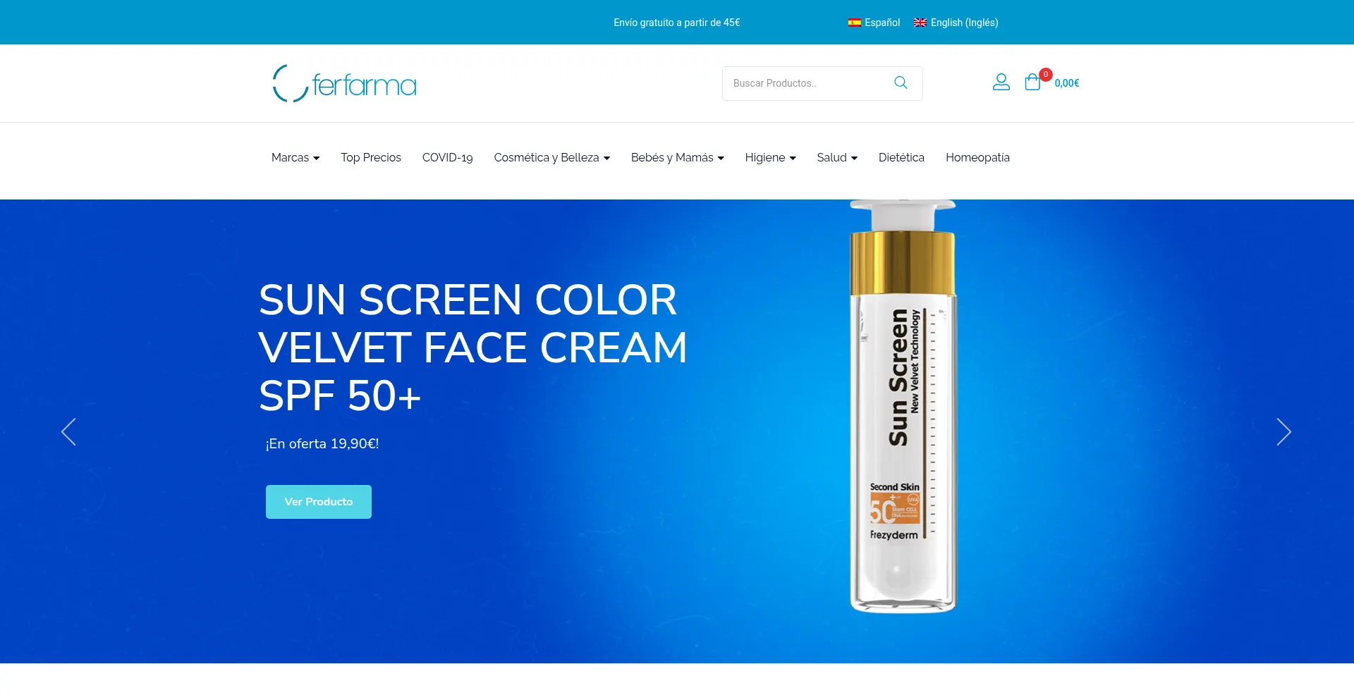 Website screenshot of Oferfarma.com