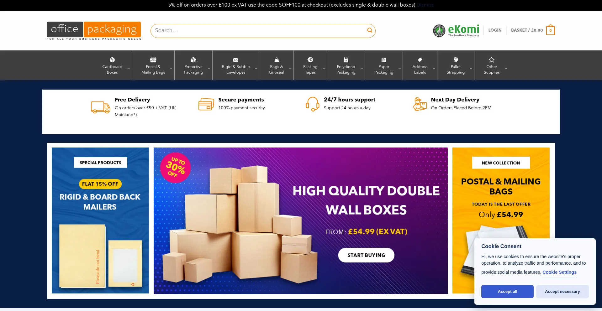 Officepackaging.co.uk Screenshot