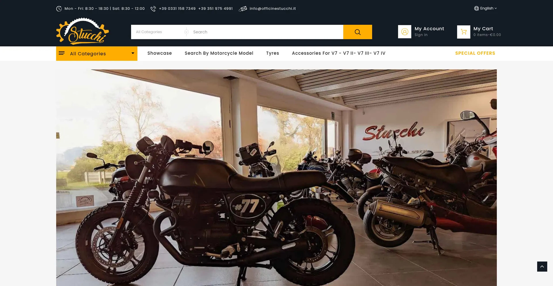Website screenshot of Officinestucchi.it