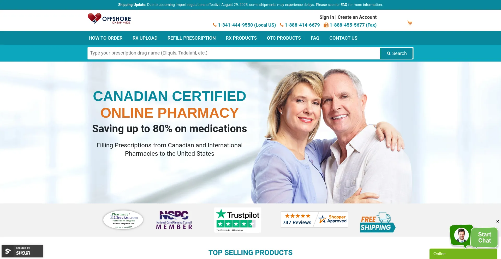Ist Offshorecheapmeds.com sicher und vertrauenswürdig?