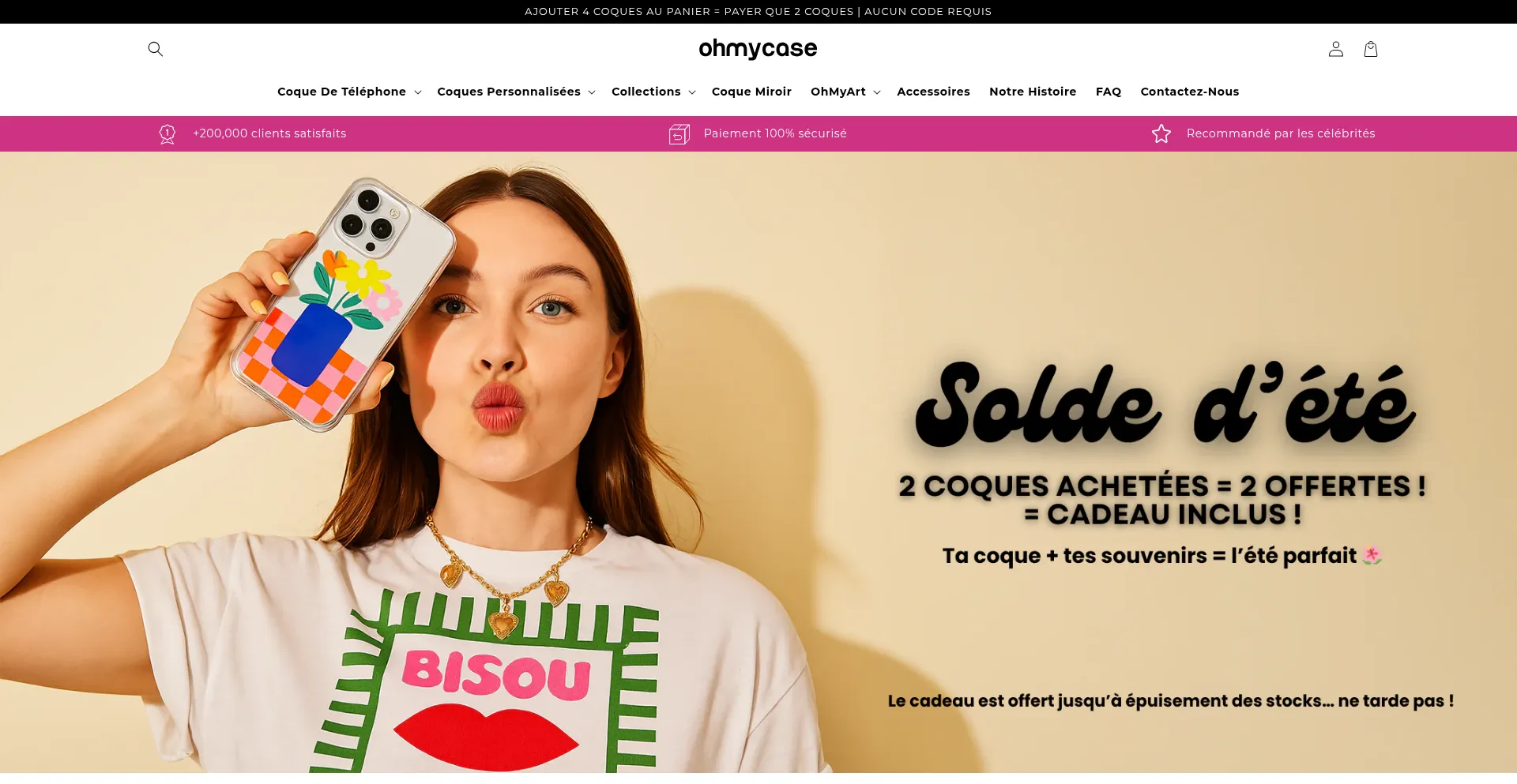 Website screenshot of Ohmycase.com
